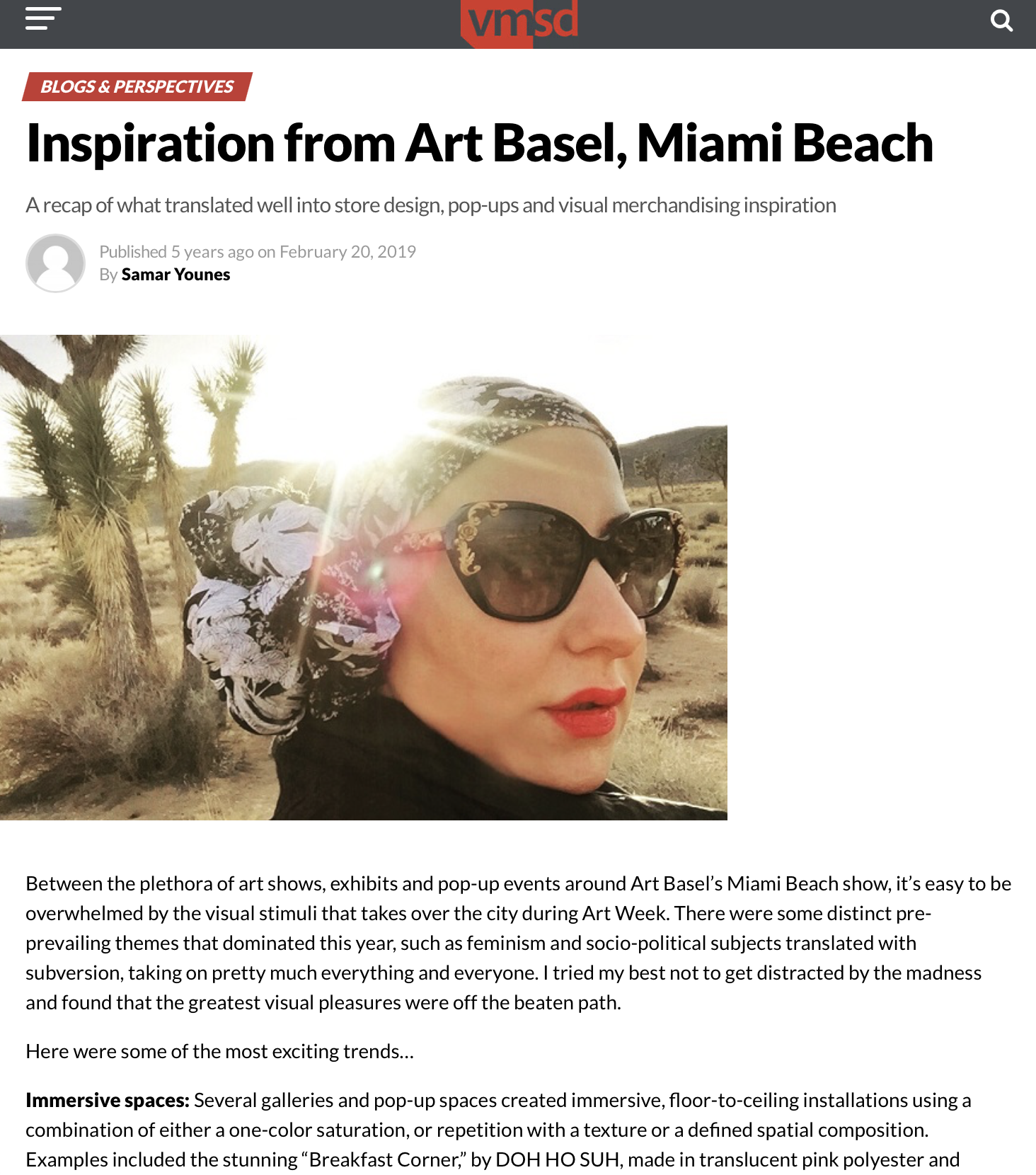 VMSD “Miami Art Week- Art Basel Trend Report 2018”|  Feb 19'