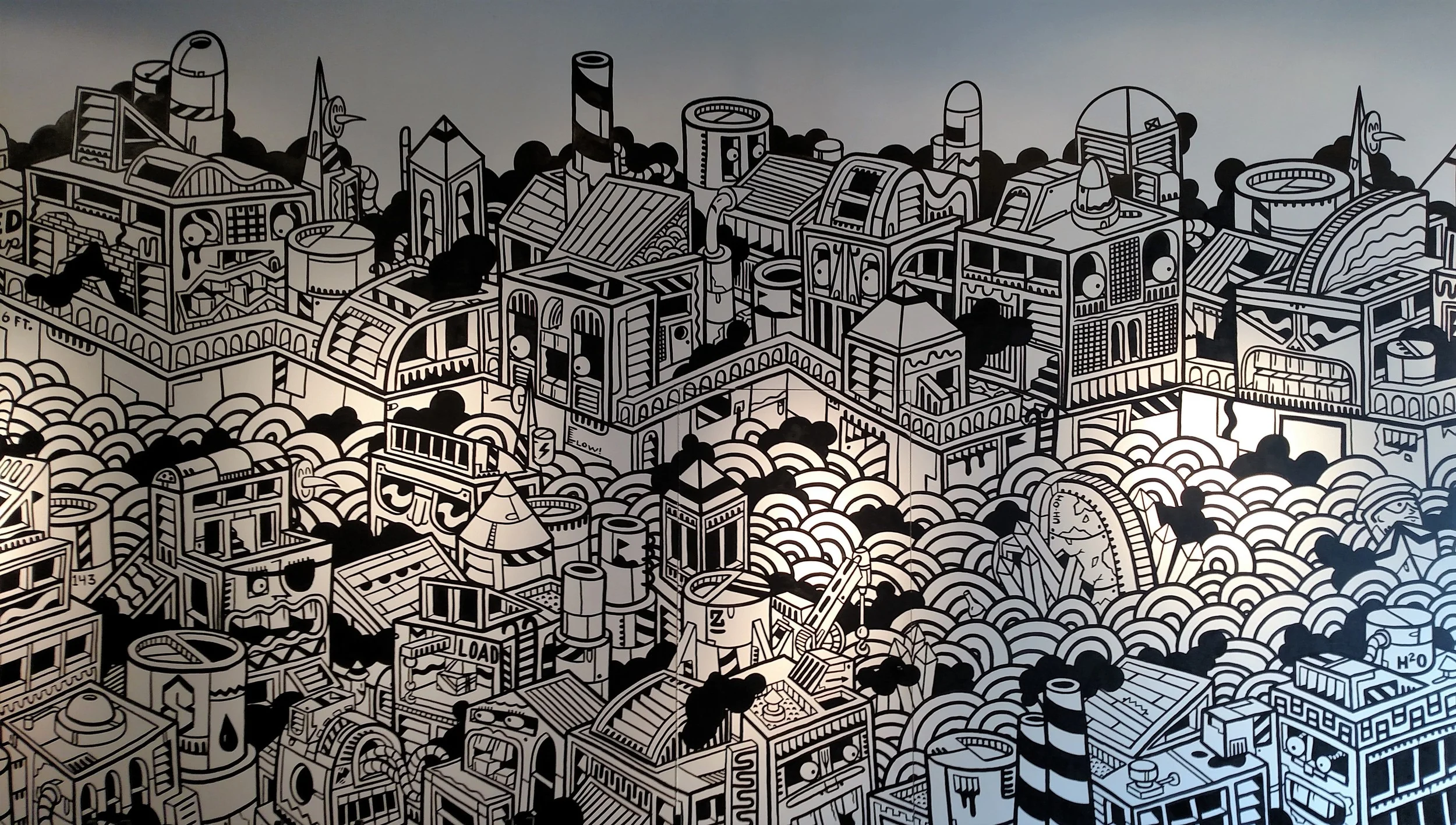  Solo show at UnchARTed gallery in Lowell, MA featuring a large mural, painted panels, original illustrations, and prints.  Summer, 2016&nbsp;  