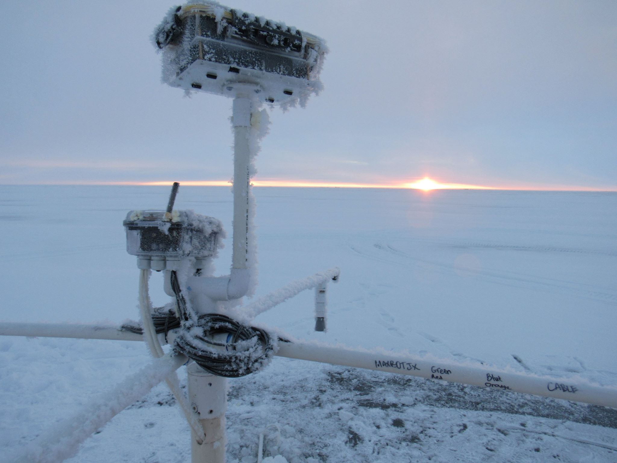 Closeup of Ice911 Research test equipment