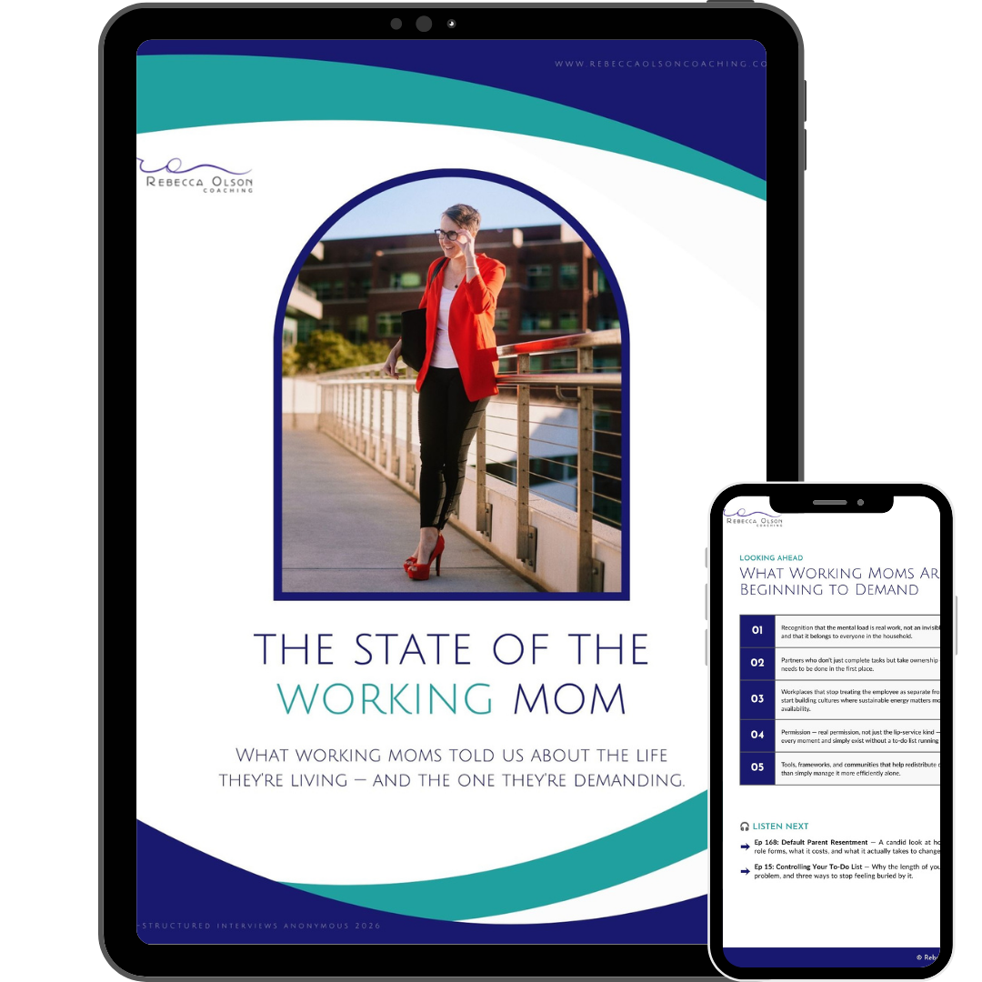 rebecca olson coaching research report working moms