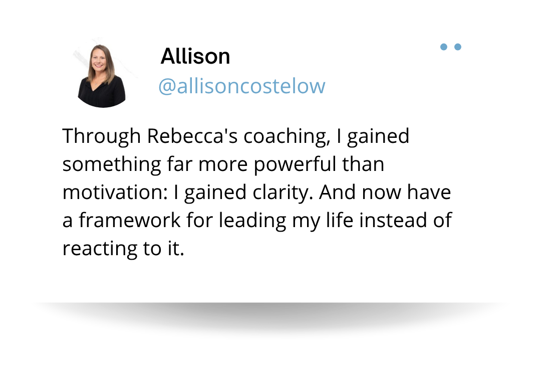 working mom coaching testimonial rebecca olson