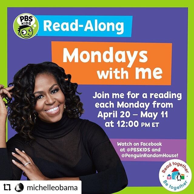 Family and friends, tune in for read along with @michelleobama