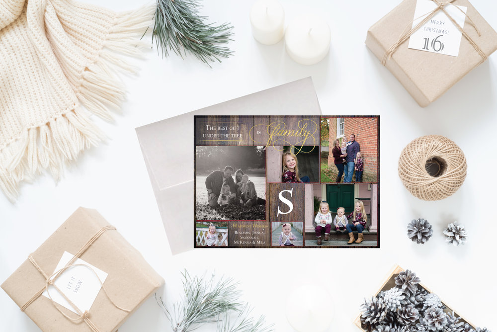 16- Styled Christmas Cards Holiday Cards 2017 2_The best gift is family II.jpg