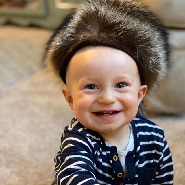 Reason #1,000,000 that Brester Dentistry patients are the coolest.... handmade &lsquo;coon hat for little buddy. Arrived in a hilarious box, yes we waited the 14 days, yes it took an act of God to get Buddy to look at the camera. #aboyinhiscoonhat #l