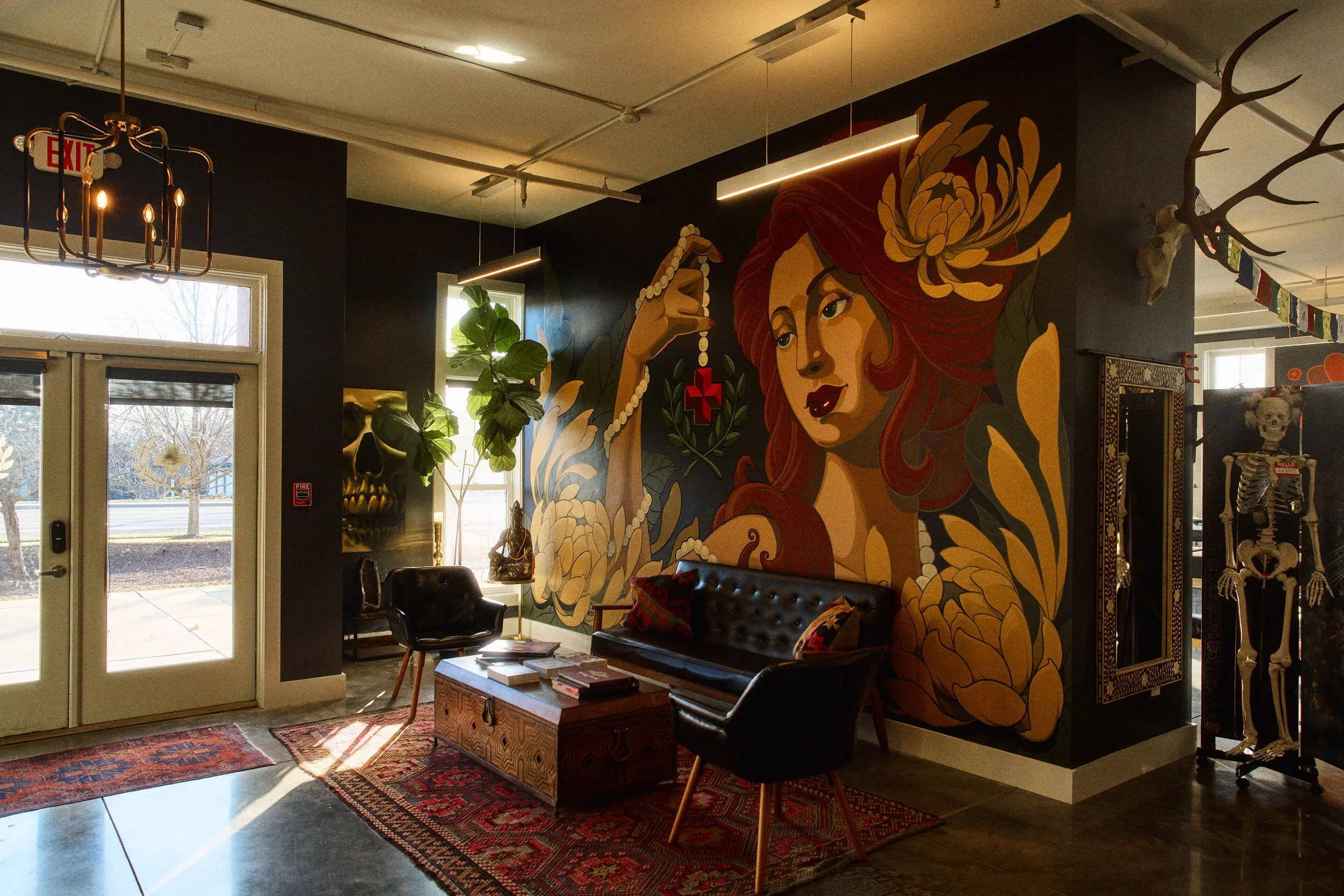 Seating Area in Safe House Tattoo Studio Nashville