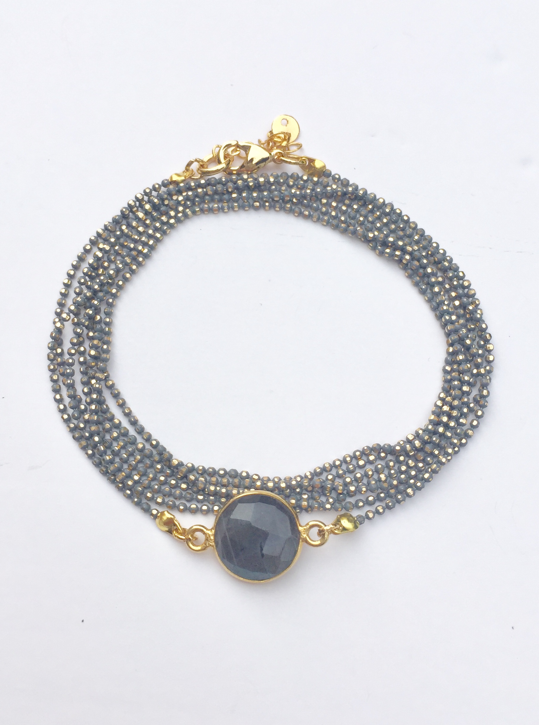 Bracelet Bolita gris , labradorite