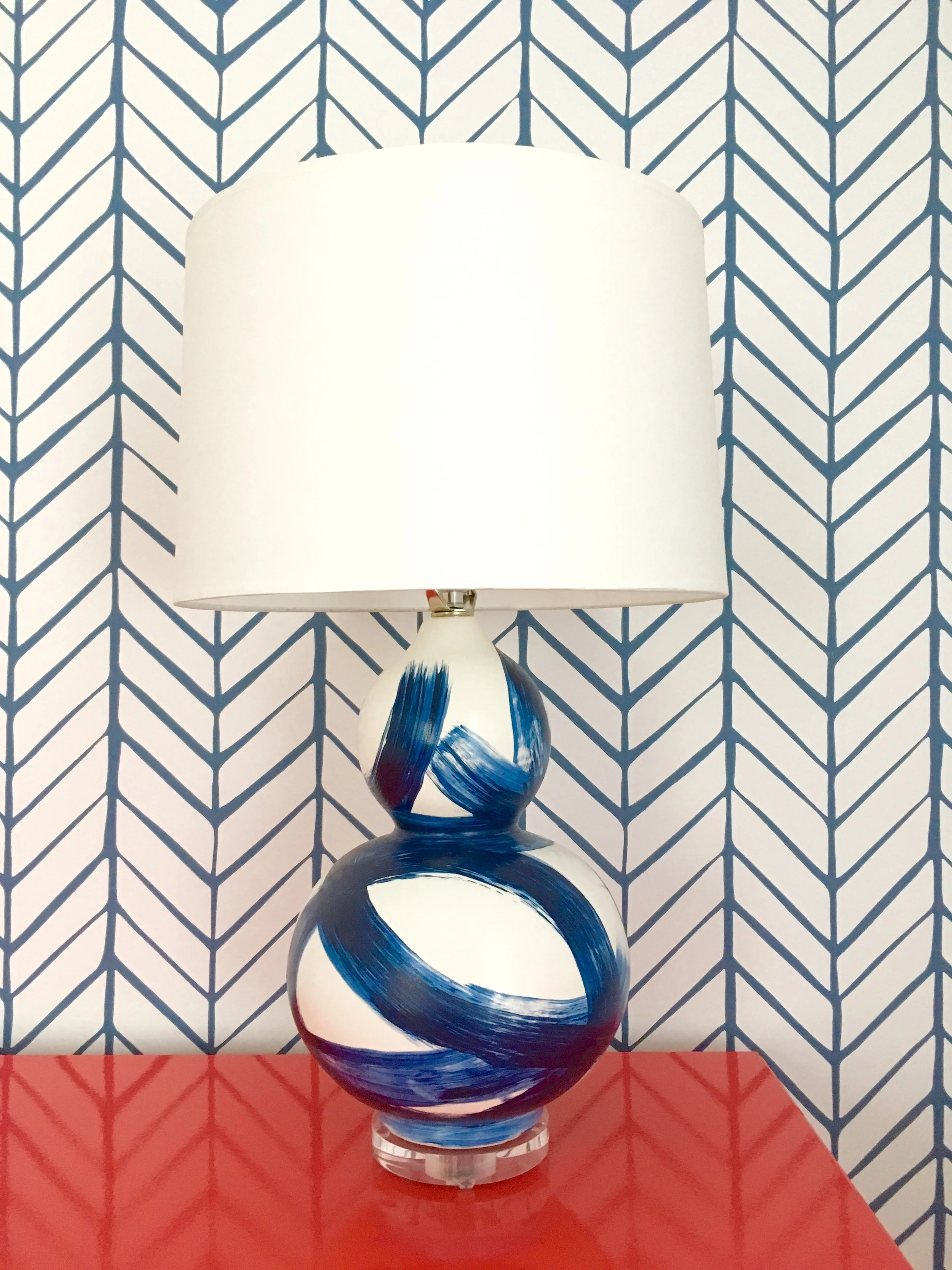 I'm so in love with this lamp! Having soft light in a baby's room is key for all of the late night feedings and changes. Why settle for something boring bedside when you can have something that is gorgeous and functional?!