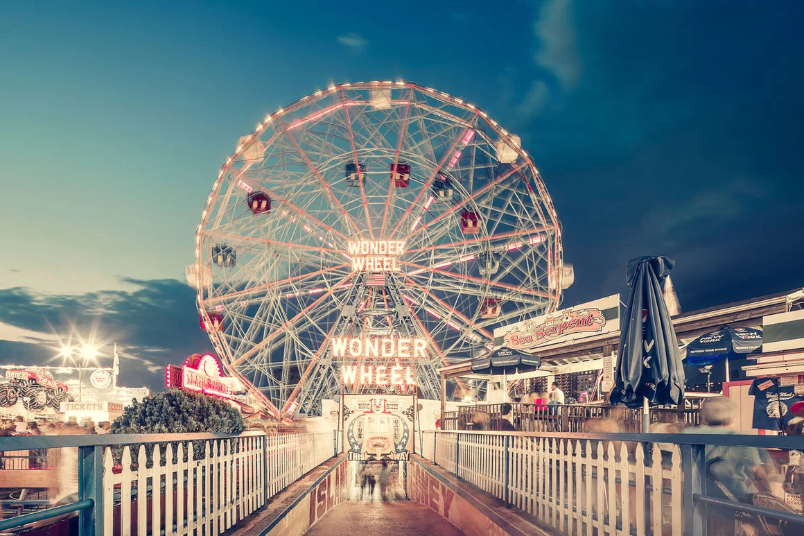 Wonder Wheel by Night, Coney Island, NY, 2014
