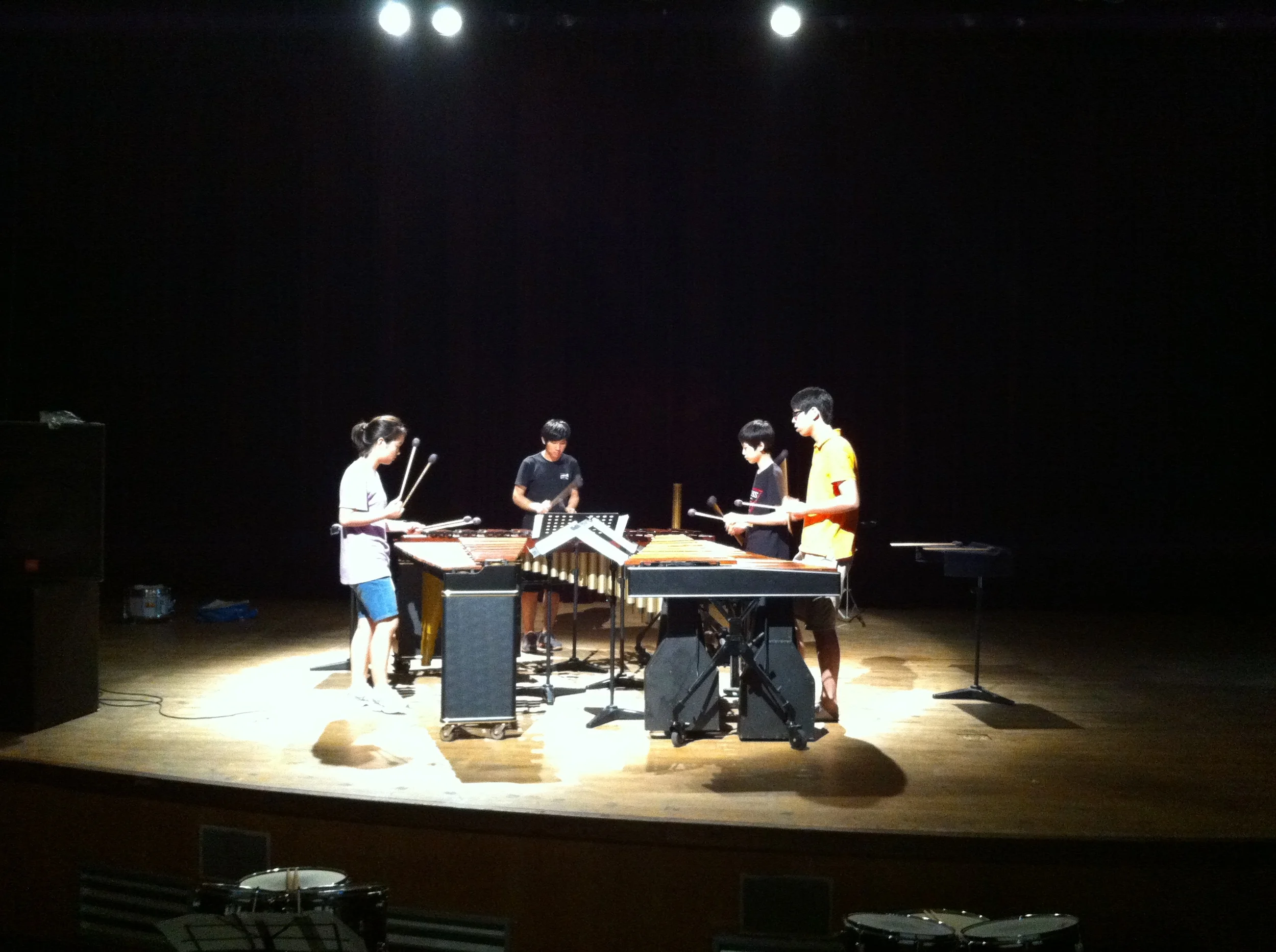 Daejeon Youth Percussion Ensemble rehearsing "Purdy's Maze" at the Daejeon Recreation Center