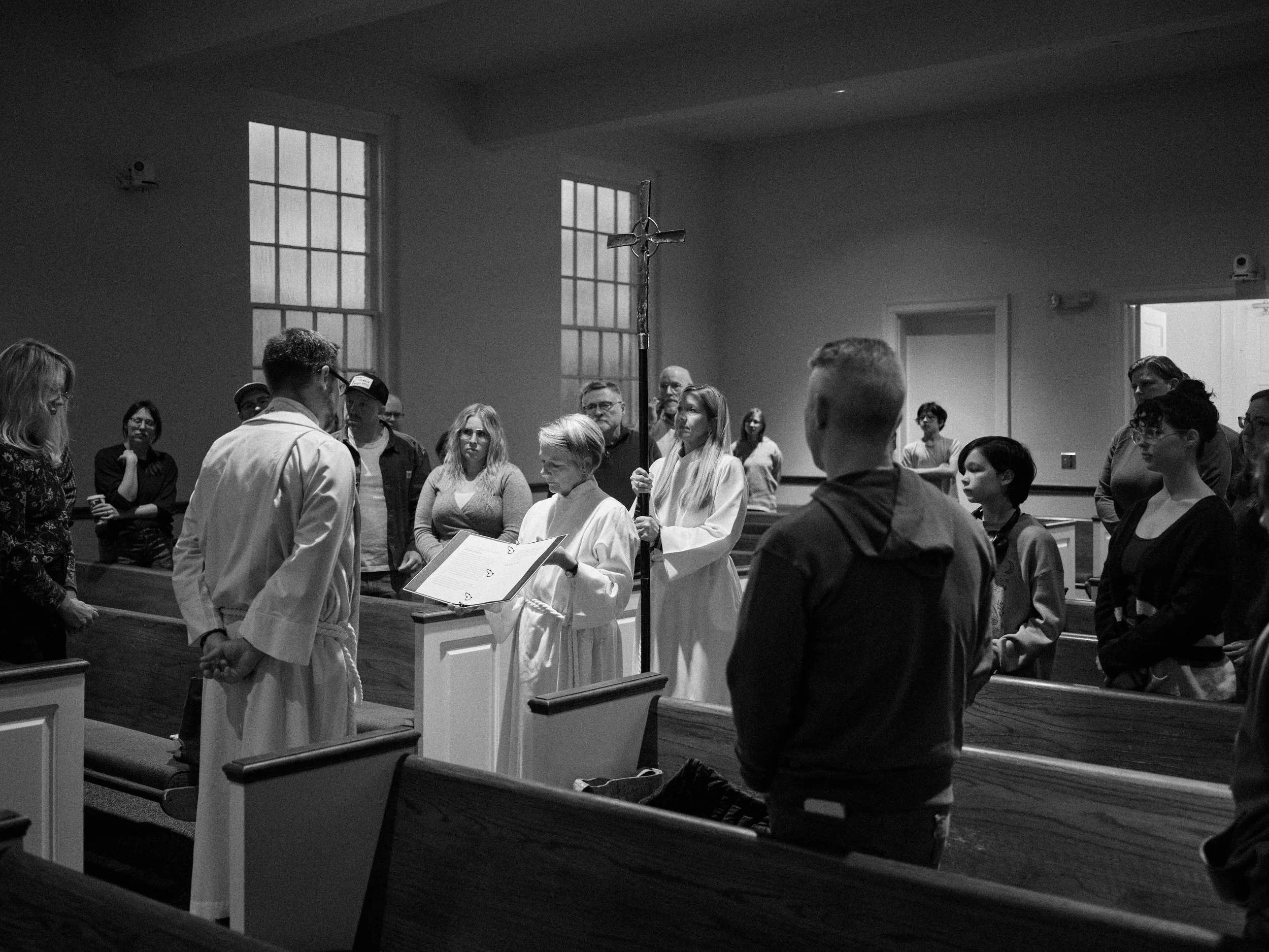 The reading of the Gospel at St. Mary of Bethany Parish