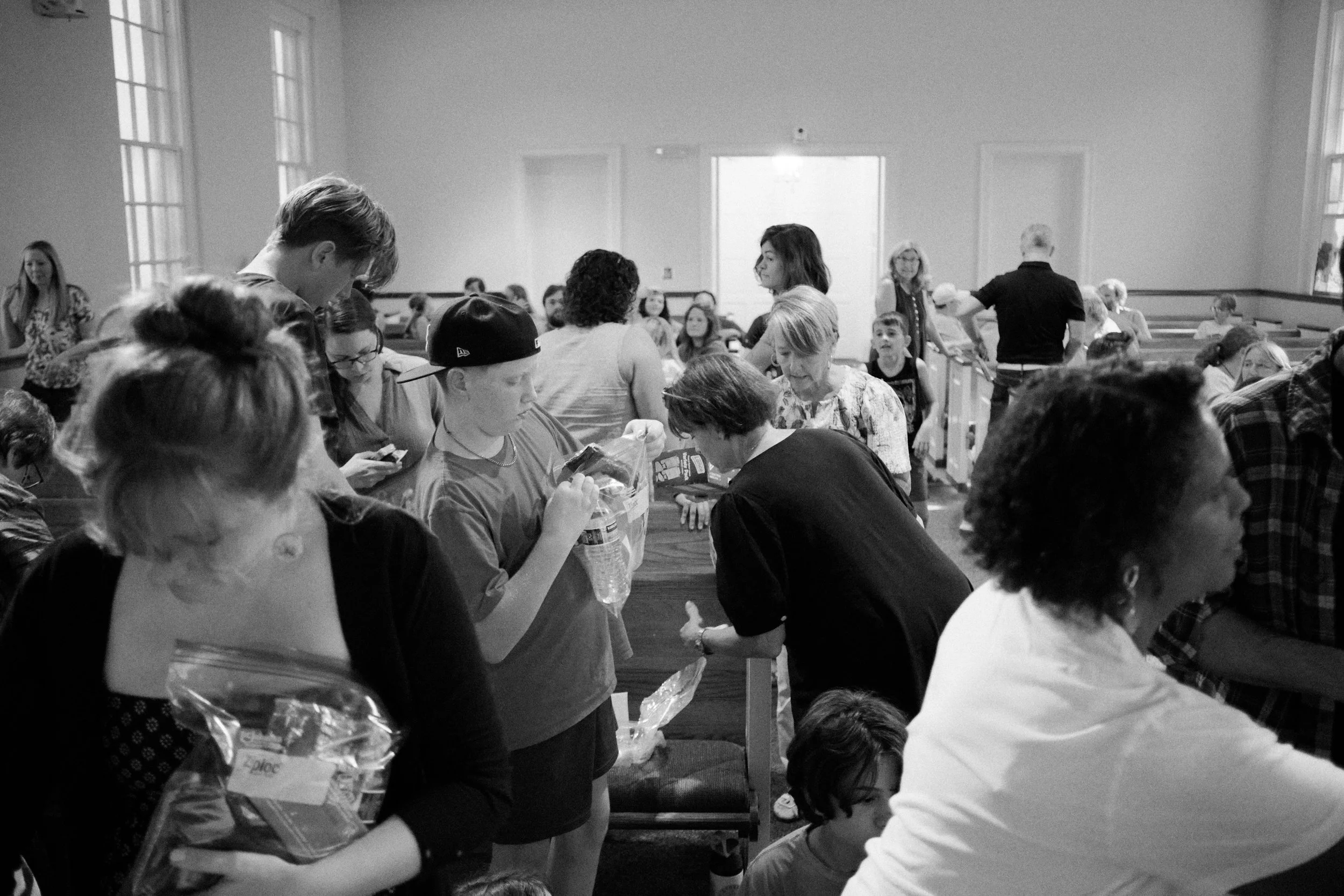 Packing warm bags for the un-housed at Saint Mary of Bethany Parish in Nashville