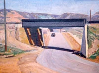 LeConte Stewart Railroad Bridge, Riverdale Private Collection