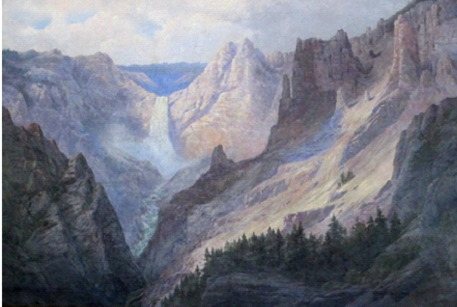 H. L. A. Culmer Lower Falls of the Yellowstone Alta Club Collection