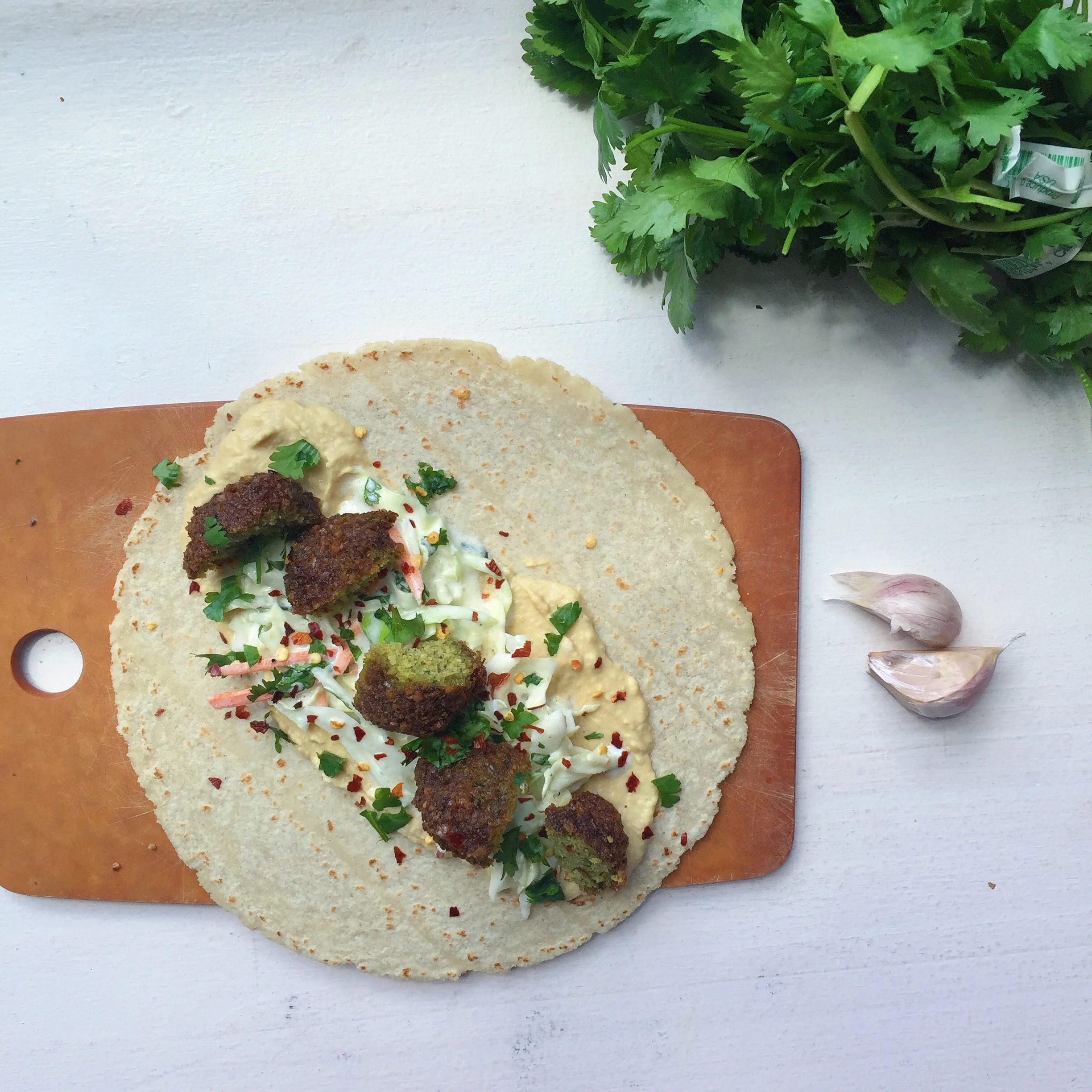 Falafel and Vegan Tzatziki Sauce