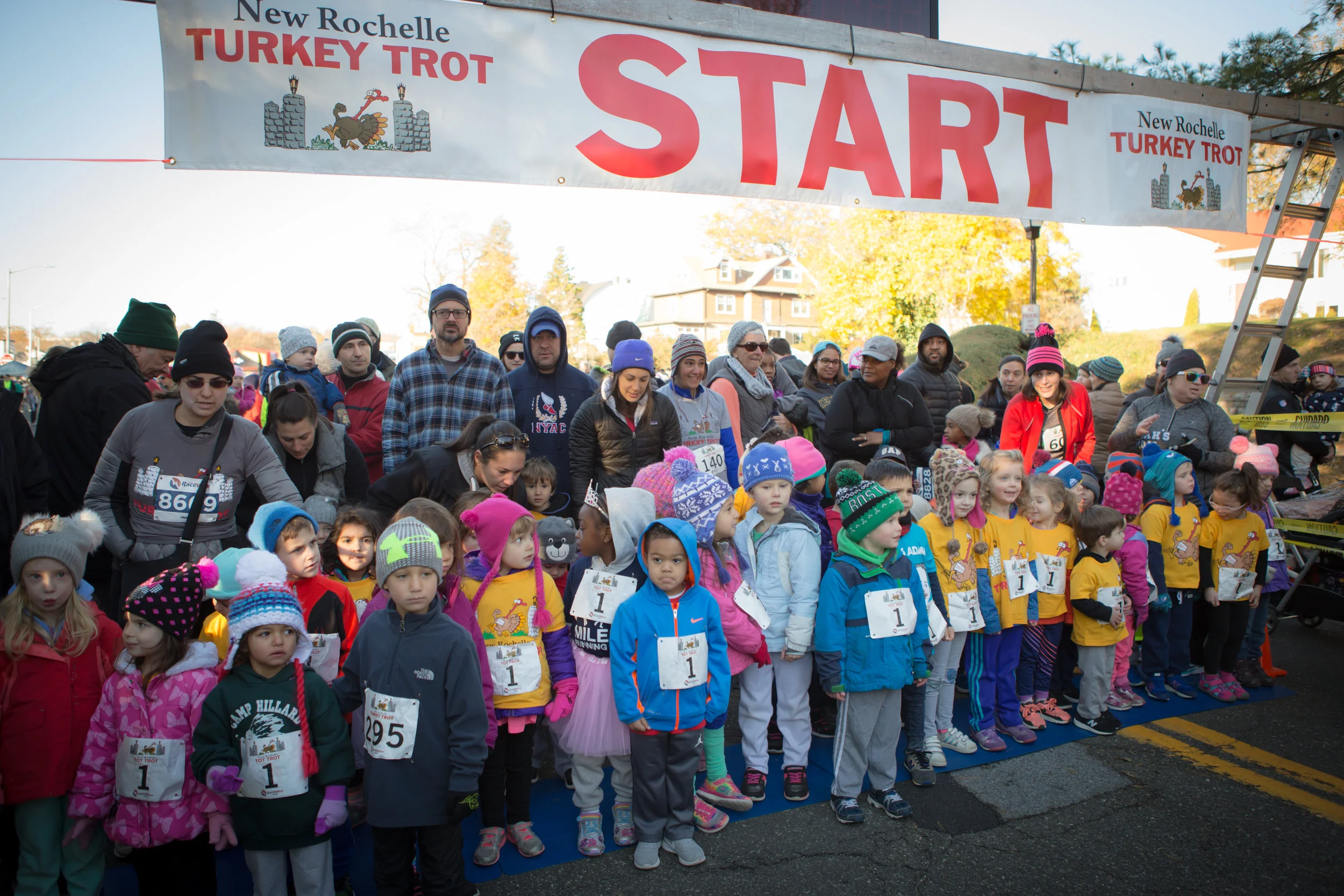 The tot trot start line