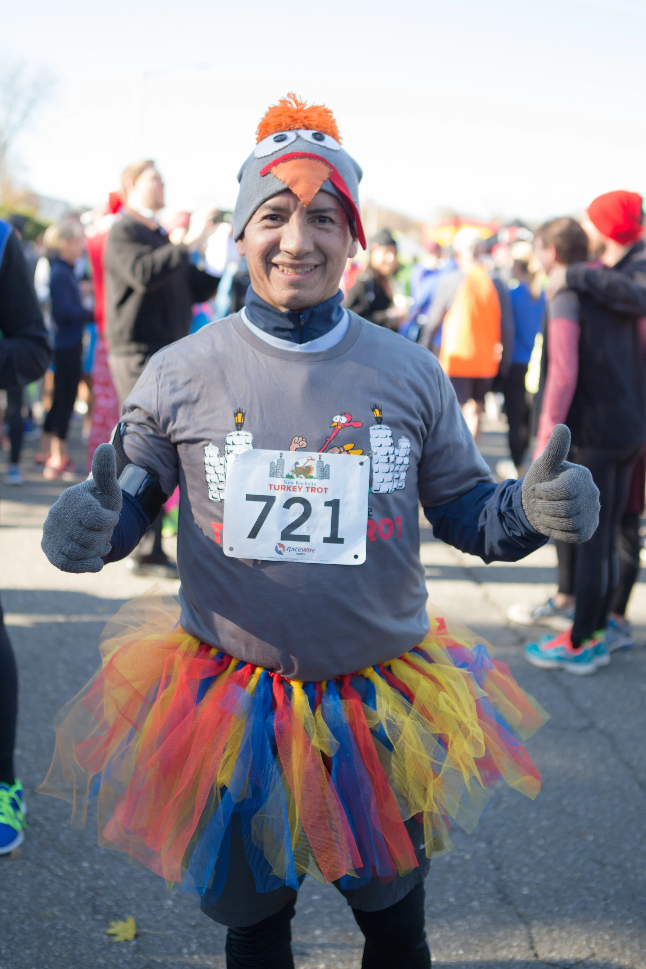 thumbs up for race day!