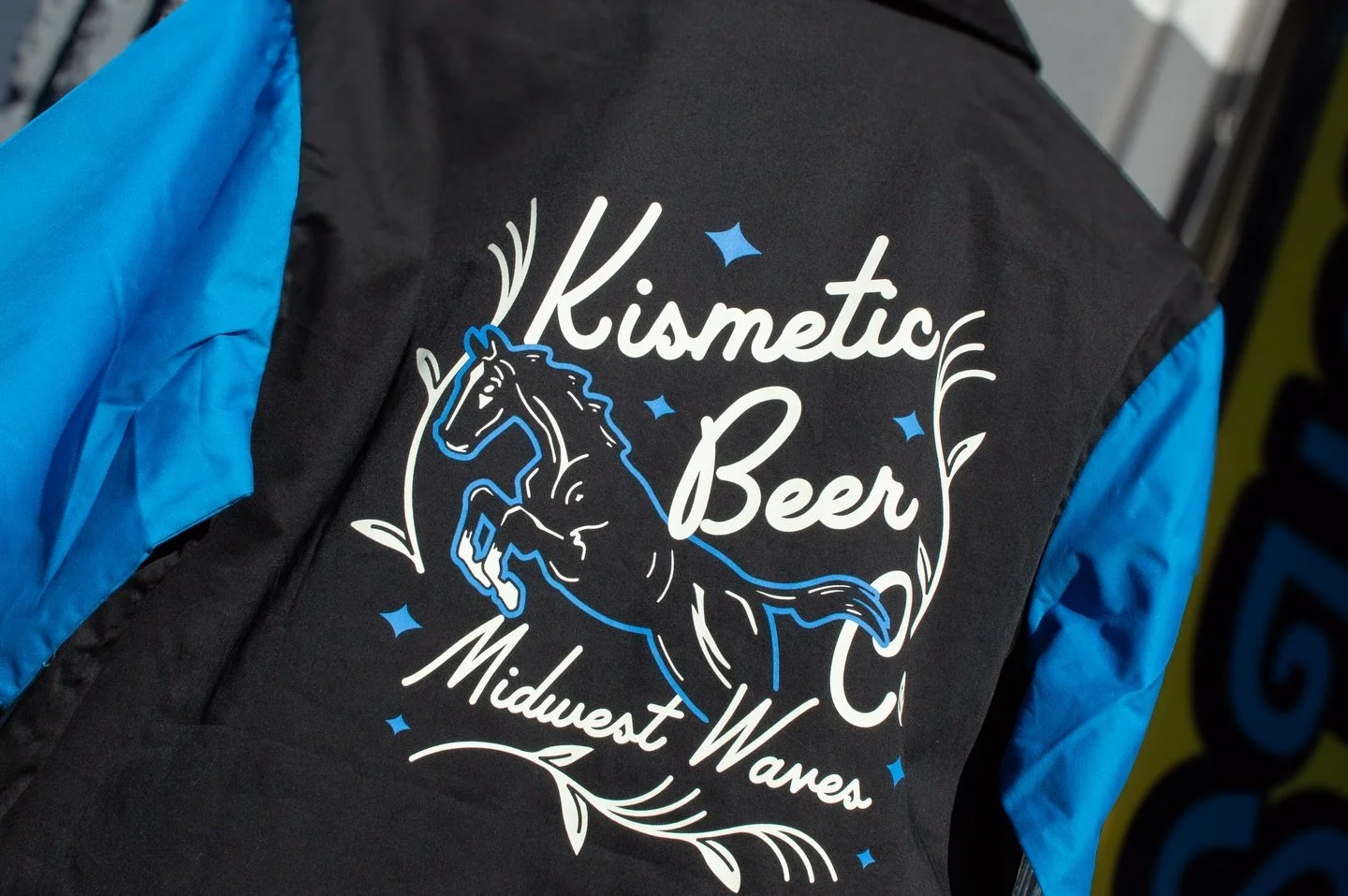 Snazzy bowling button downs for @kismeticbeerco 🎳🎳 Screenprinted back and embroidered pocket. 
designed by @guideandanchor 

#garmentmanufacturer #apparelmanufacturing #garmentmanufacturer #customembroidery #indyscreenprinter #indianapolis #embroid