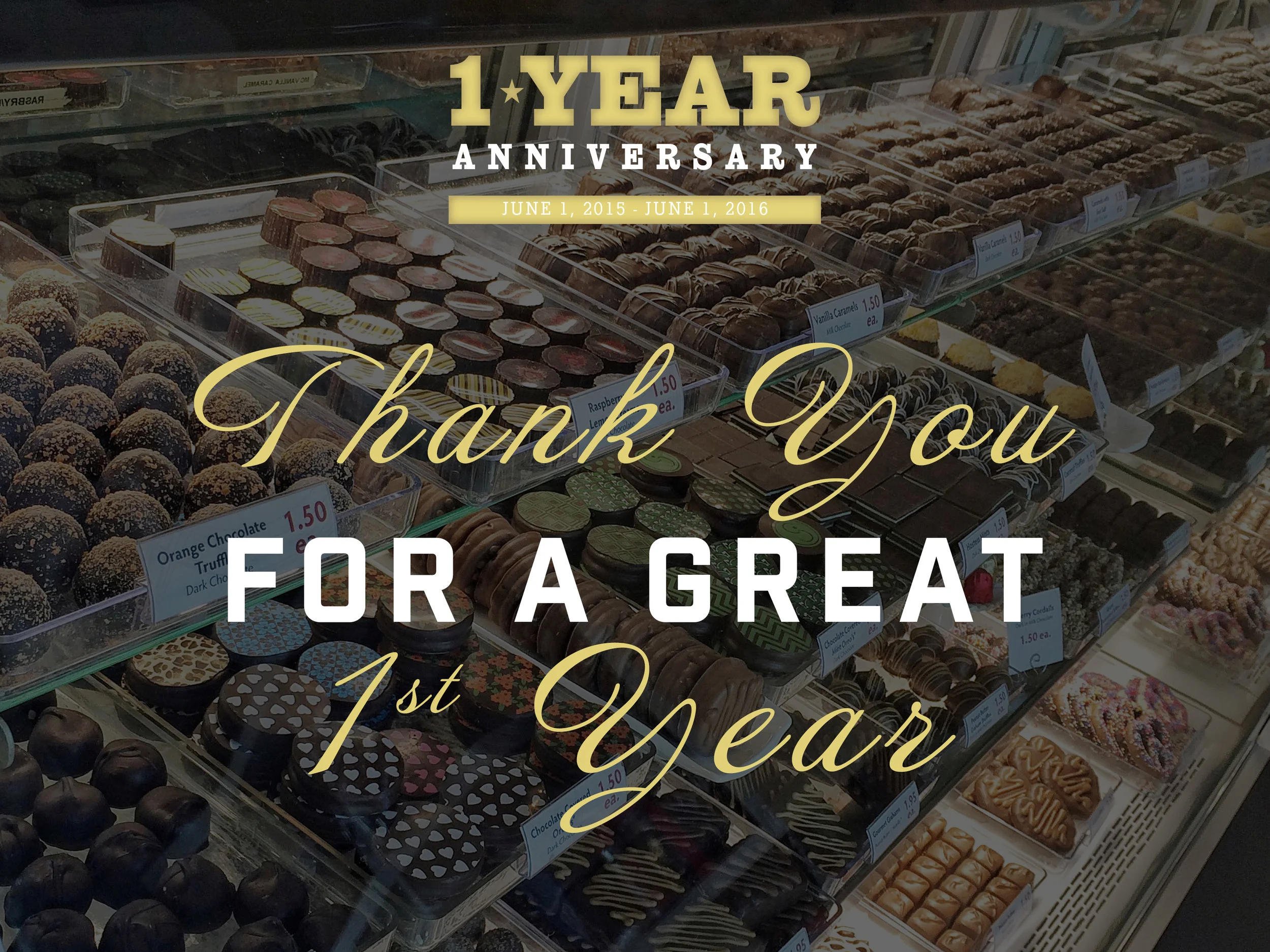 We celebrated our one year anniversary in June at our new home on Davis Drive in Sterling.