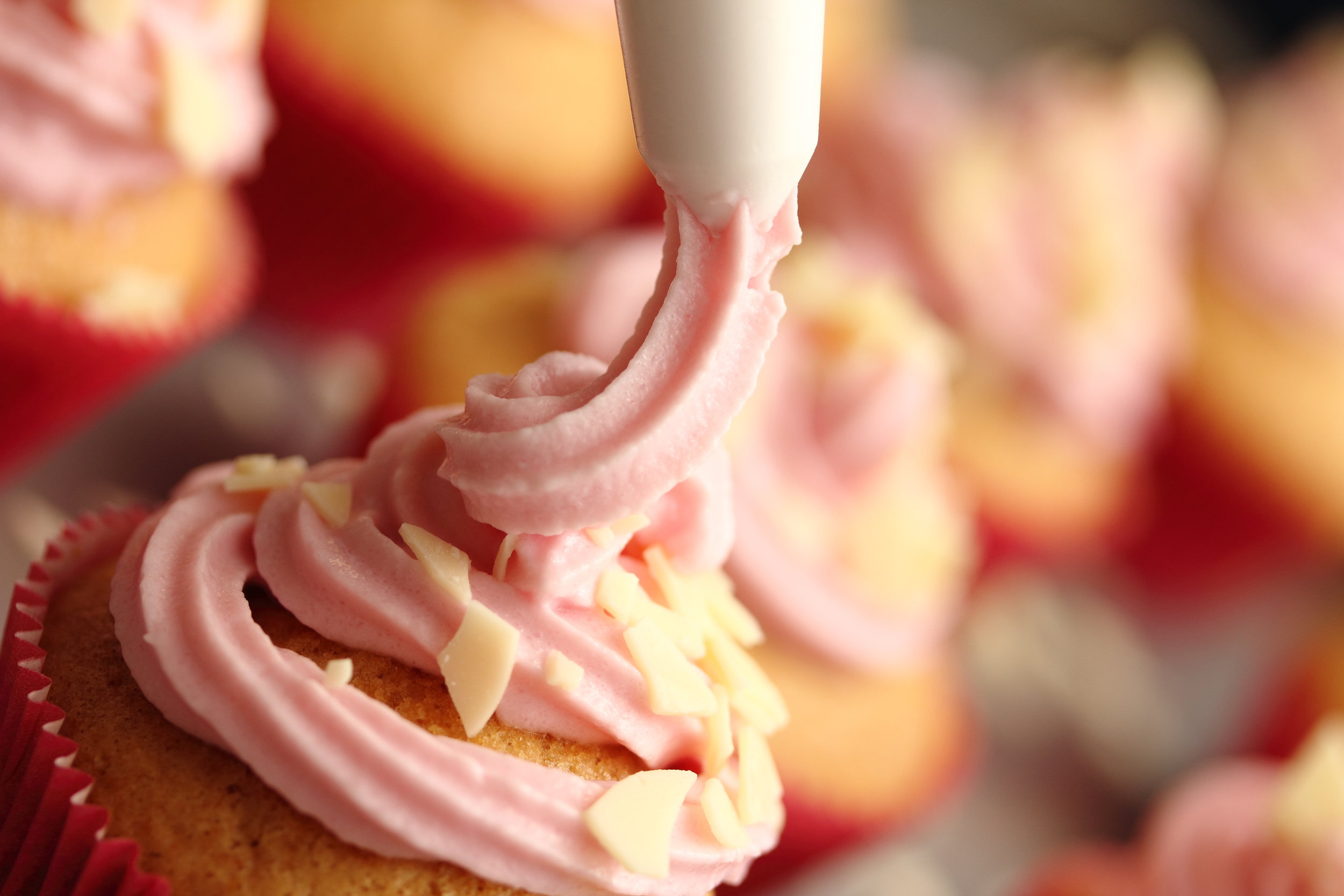 making cupcakes