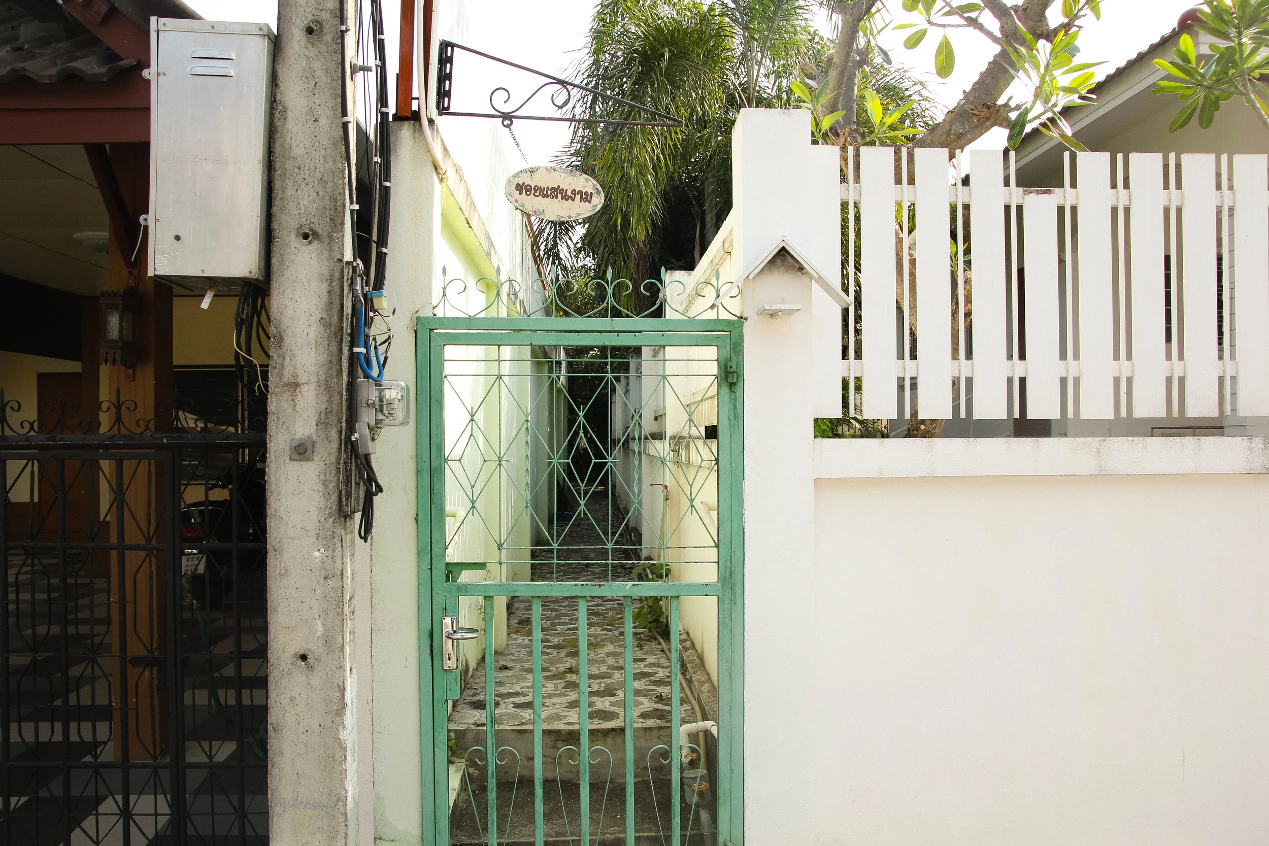 Chiang Mai Thailand neighborhood gate alley