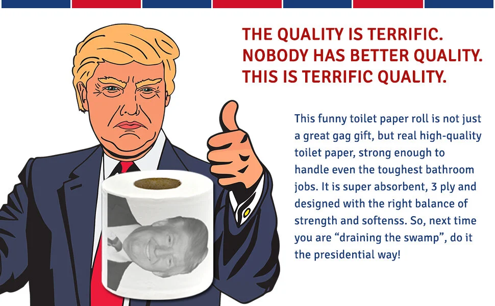 Trump Toilet Papers Toilet Paper Funny Prank Toilet Roll Paper Trump Kiss Table Leg Home