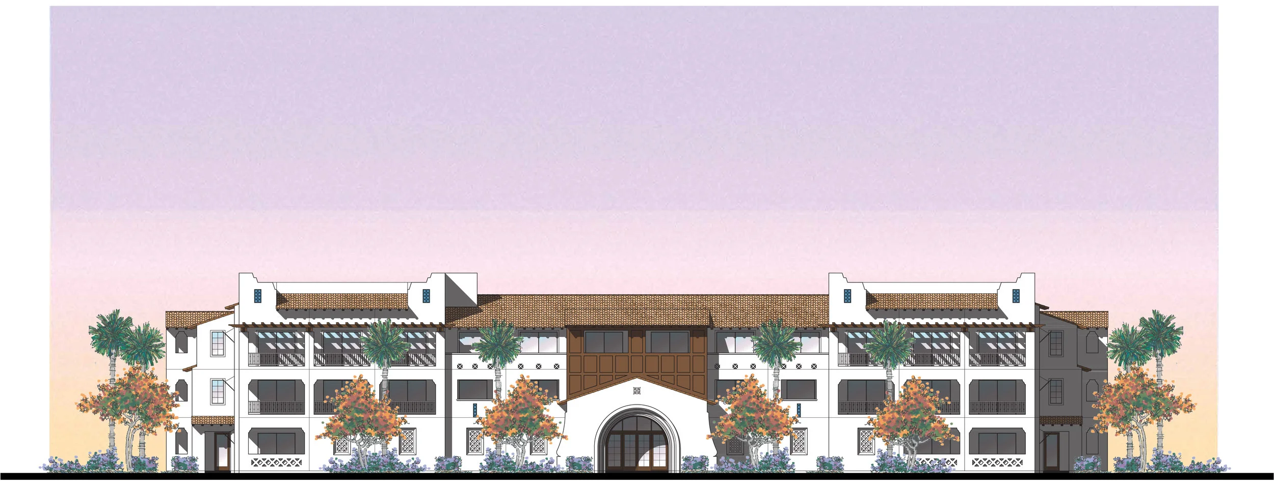 Boutique Hotel - Rear Elevation