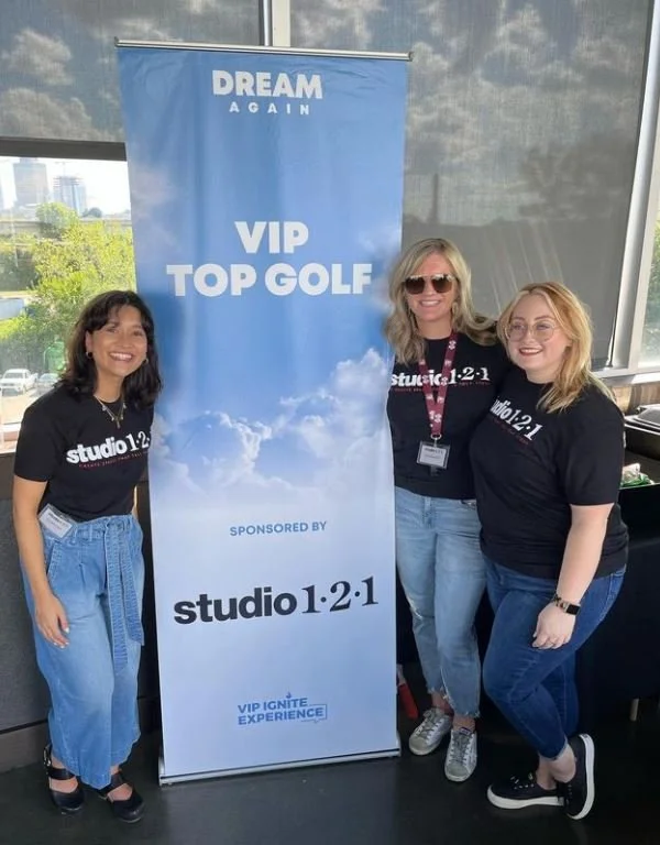 Studio 121 team Top Golf event