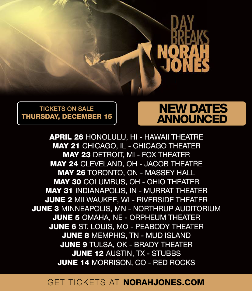 2017 Tour Dates Announced — Norah Jones