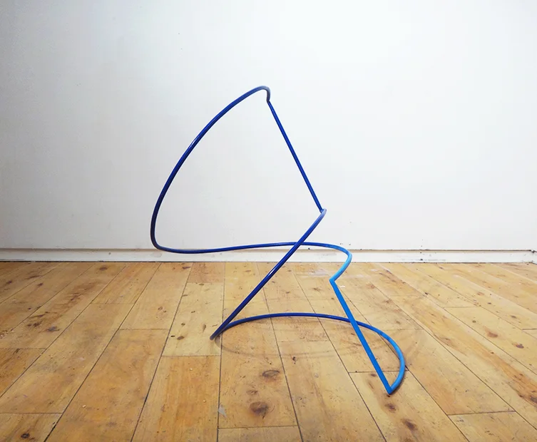 Made at Ox-Bow School of Art and Artists’ Residency; recipient of Portfolio Merit Scholarship, 2019, steel and spray paint