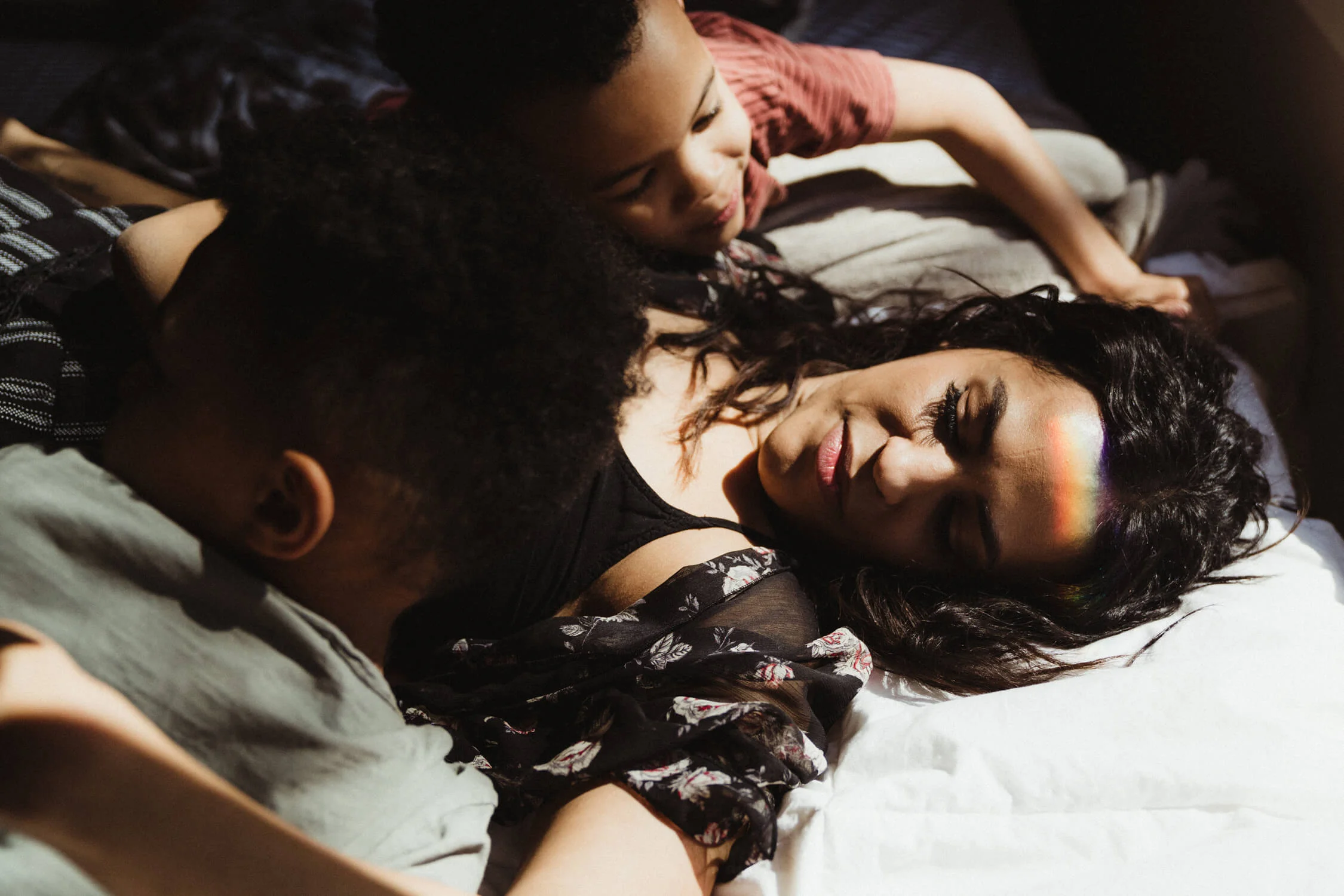 Beautiful Black Single Mother and Sons Portland
