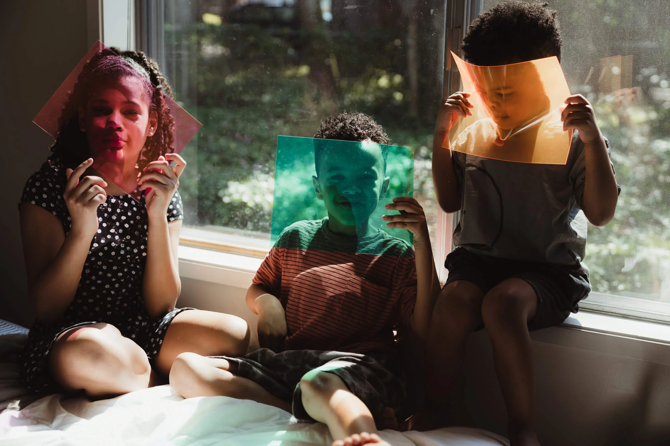 fine art colorful black kids