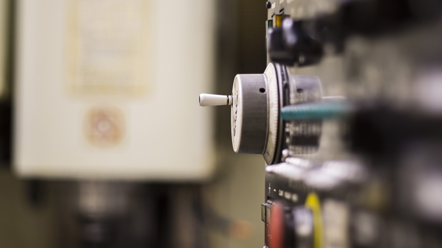 A machine control on the floor at Emig Machine & Tool