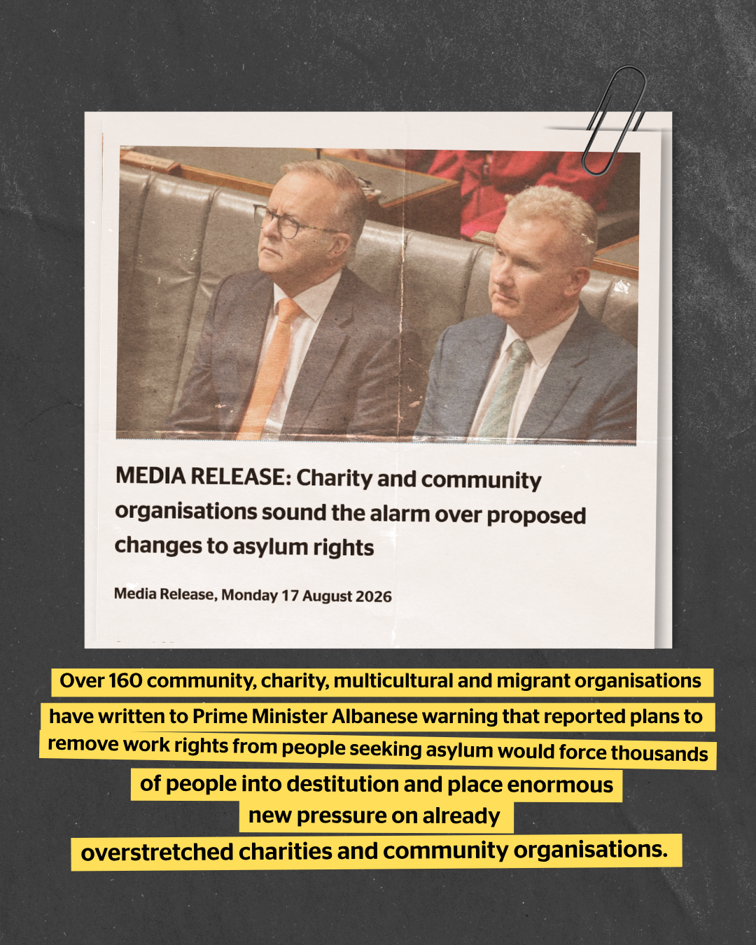 Joint Letter to Prime Minister Anthony Albanese