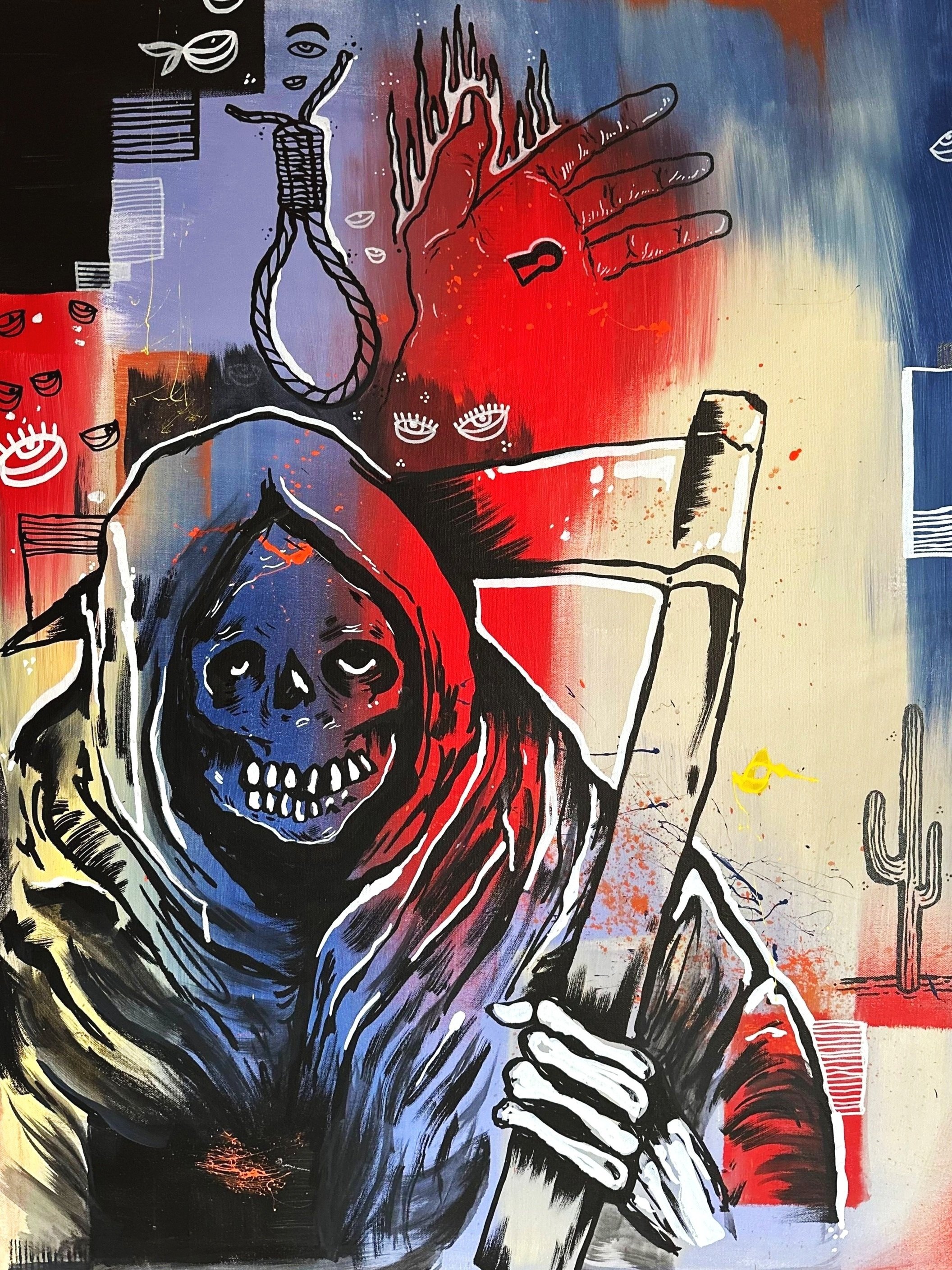 Art Painting Reaper Skull Vegasino