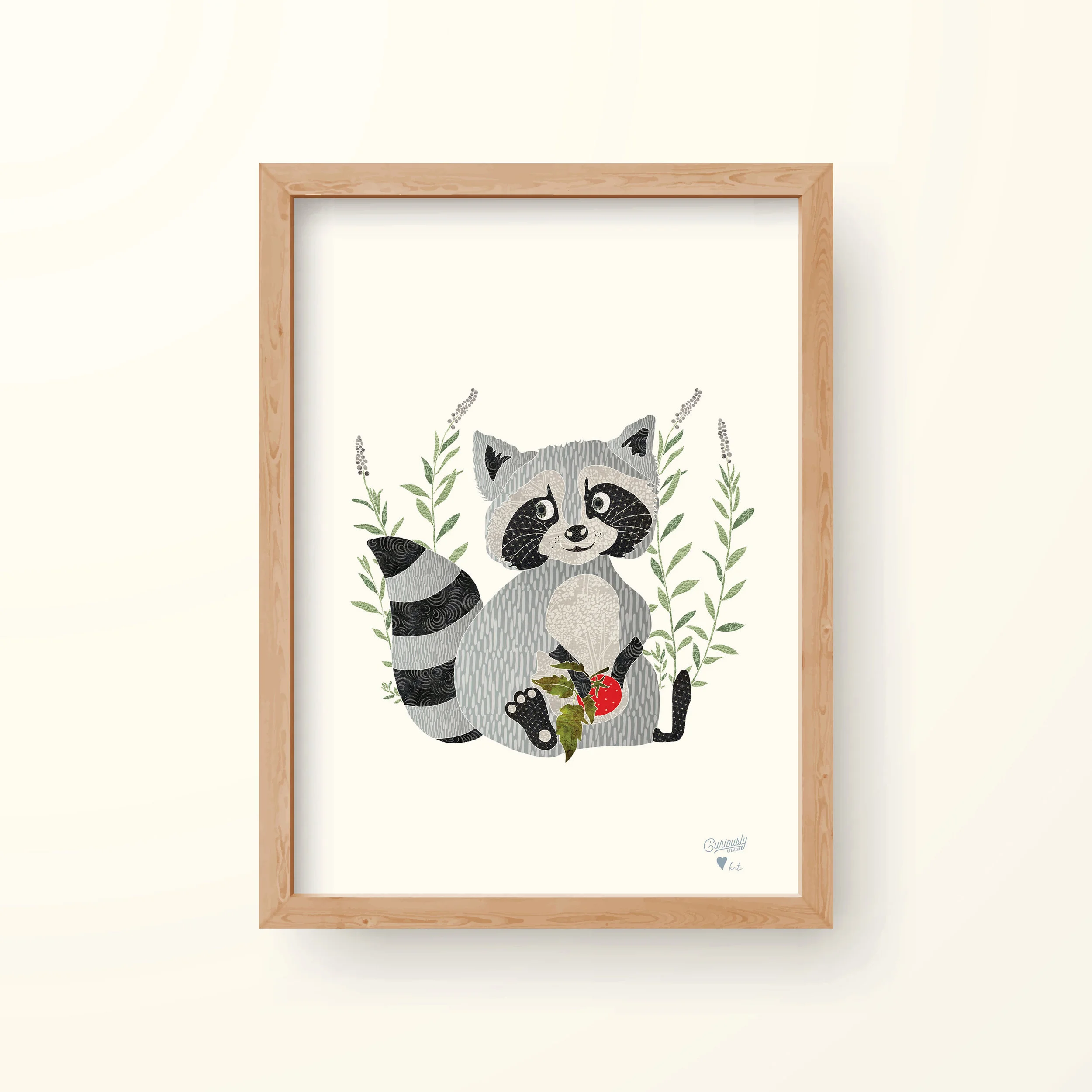 Raccoon-Art-Illustration-Print-Curiously-Creative-NZ-Framed2.jpg