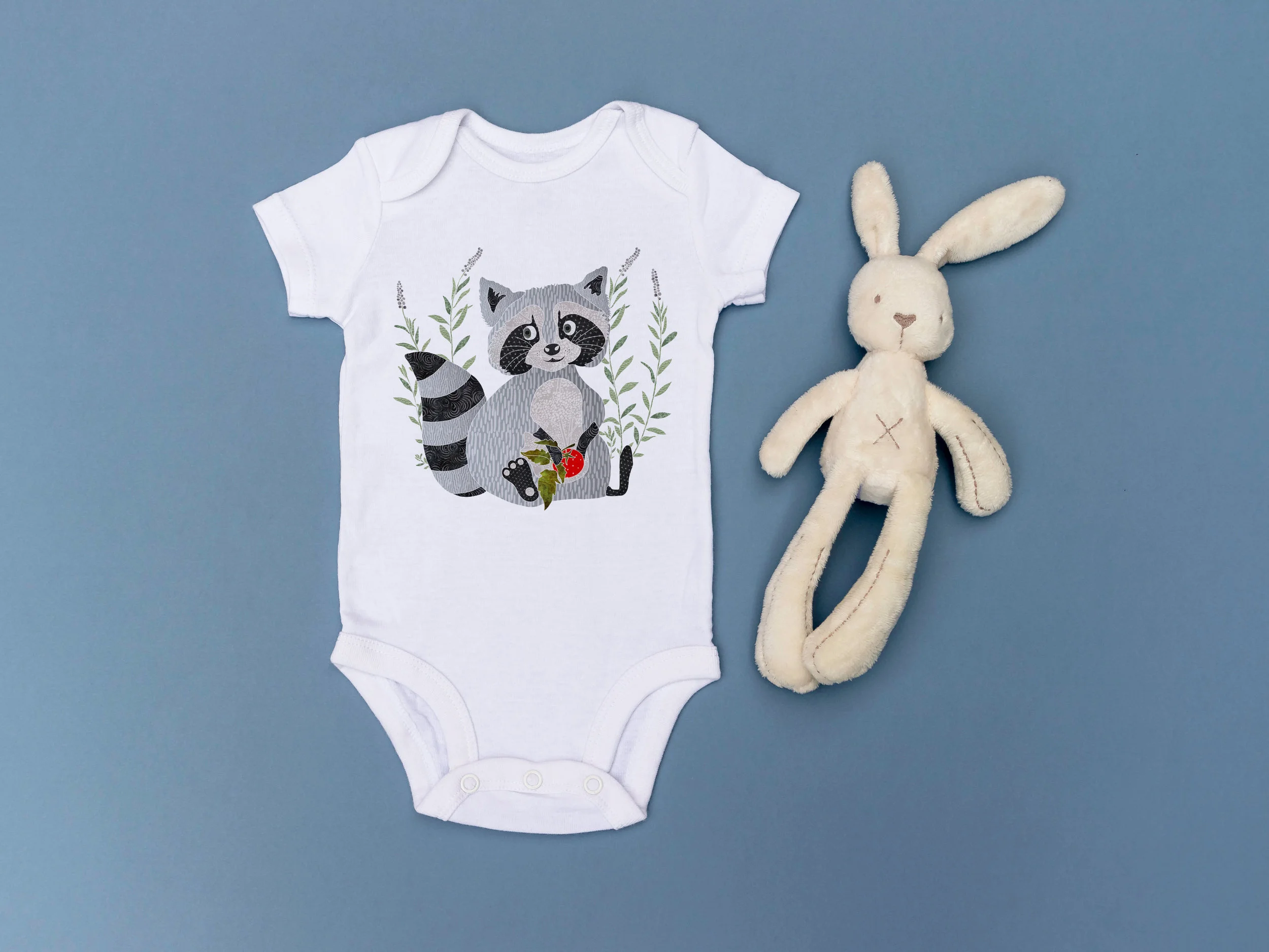 Roko-Raccoon-Illustration-Curiously-Creative-NZ-Baby-Onesie-3.jpg