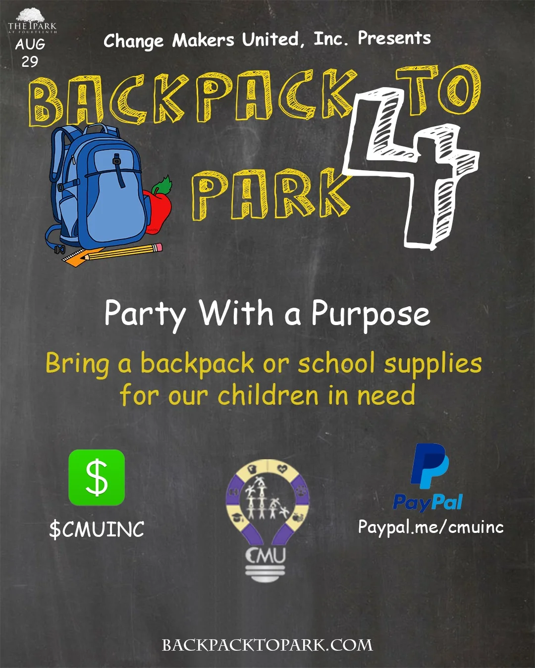 Backpack to Park: 4th Annual School Supply Drive