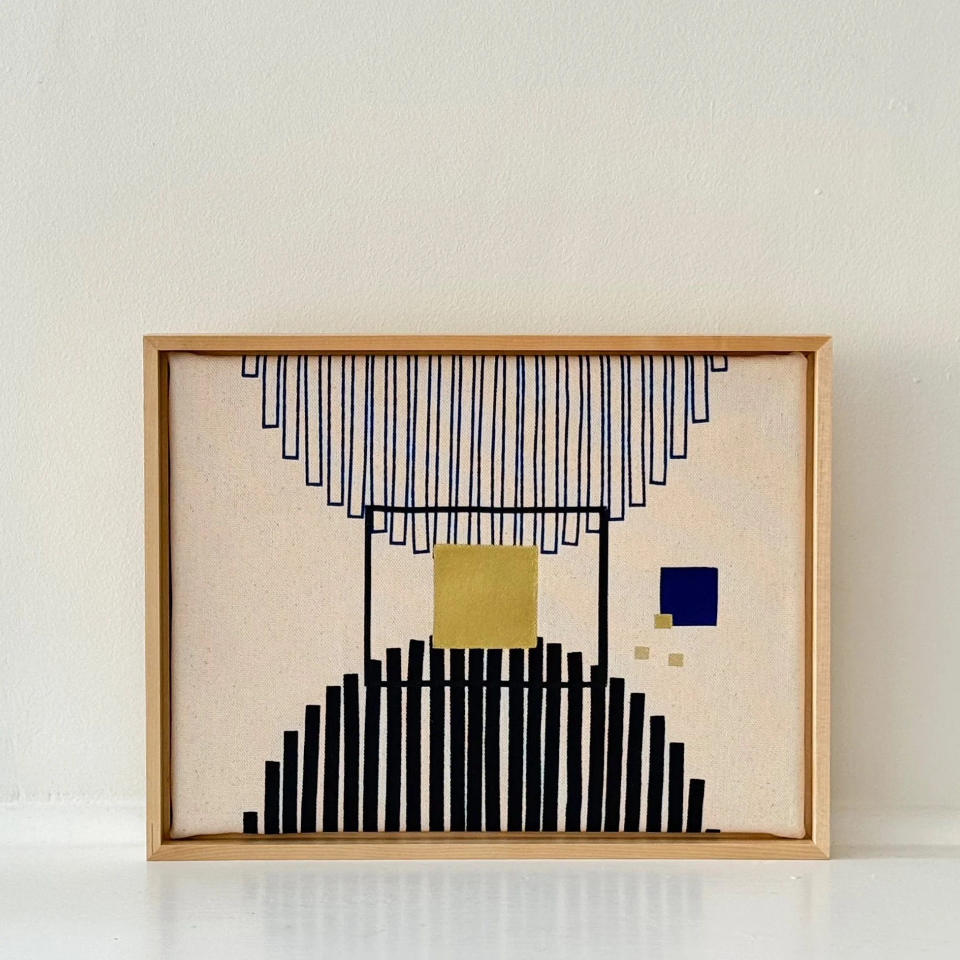 9x12_cosmo squares I w:blue and gold framed 2.jpg