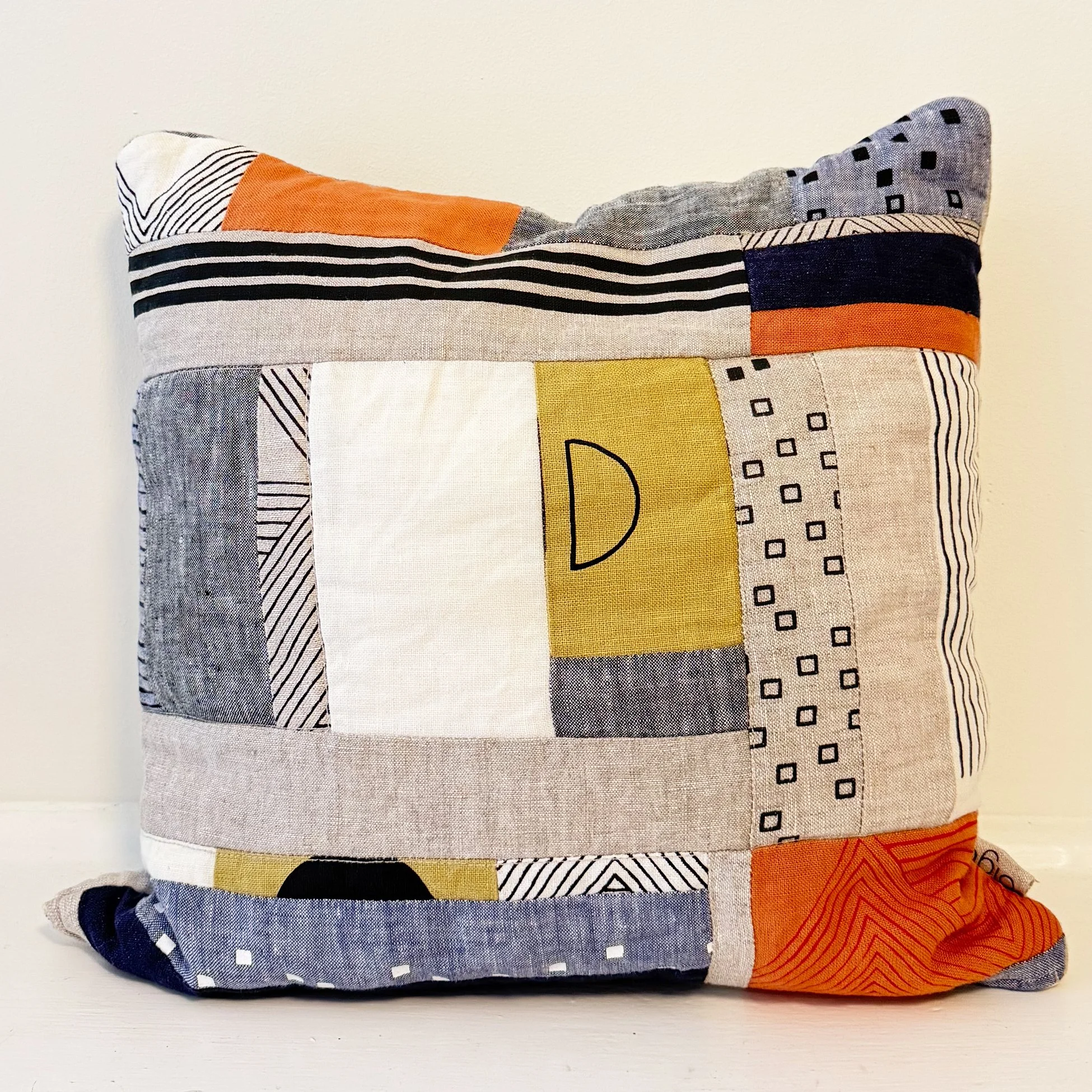 Square Cushion/Quilted Keepers Multi Linen Cushion
