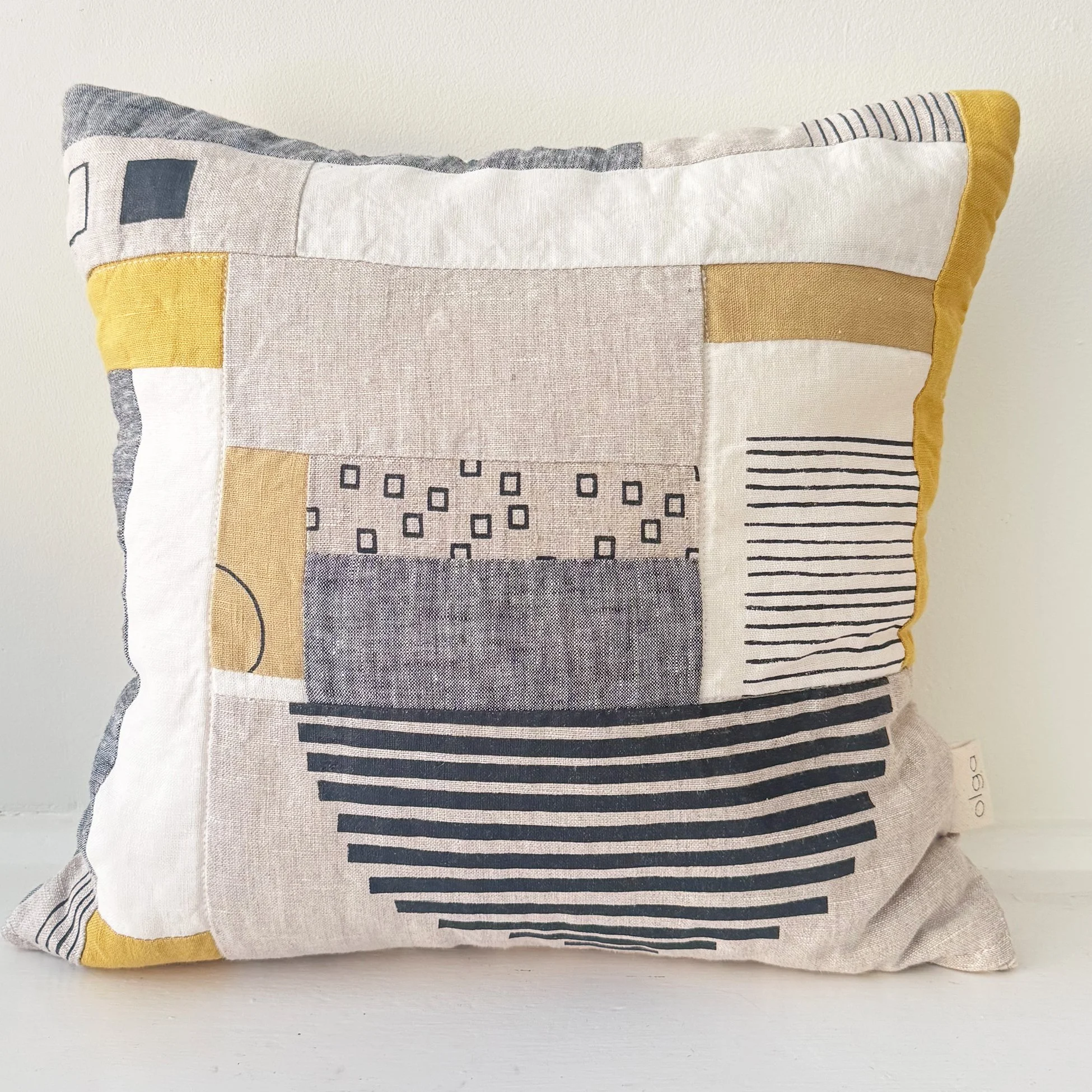 Square Cushion/Quilted Keepers Neutral Linen Cushion