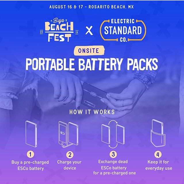 🏝@bajabeachfest coming UP! 🔋 Pre- order your portable battery 🔄 Unlimited exchanges at all our events
⚡️Re-chargeable at home
📲 iPhone, Android, USB Type C Compatible
🤳Link in bio for $5 discount
.
 #BAJABEACHFEST #wearetheplug🔌