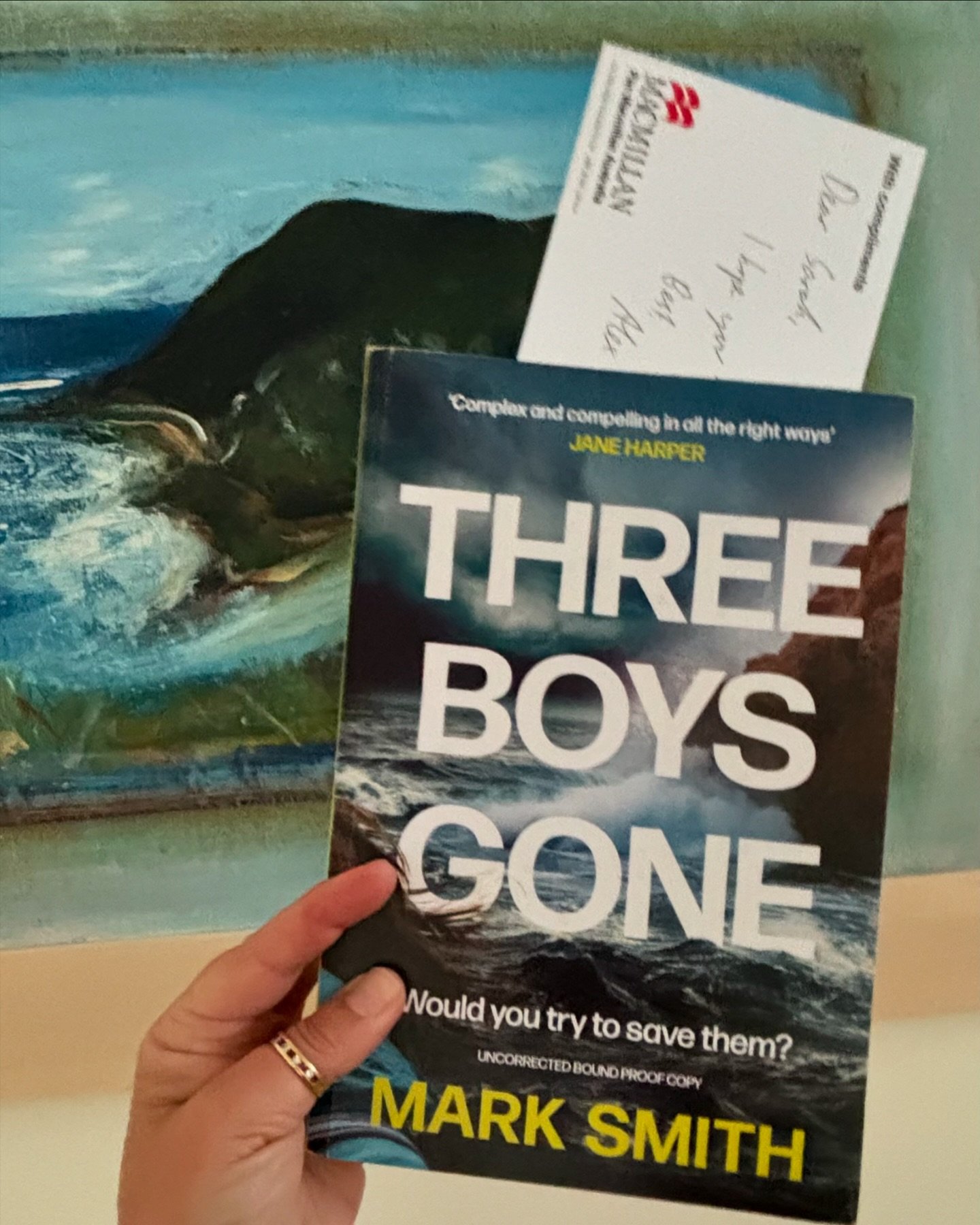 Look what just arrived!!
And I am swept in 🌊🌿

Congratulations @marksmithauthor and many thanks to @macmillanaus and @adnlloyd for the advanced copy

#newfiction #pageturner #threeboysgone #amreading