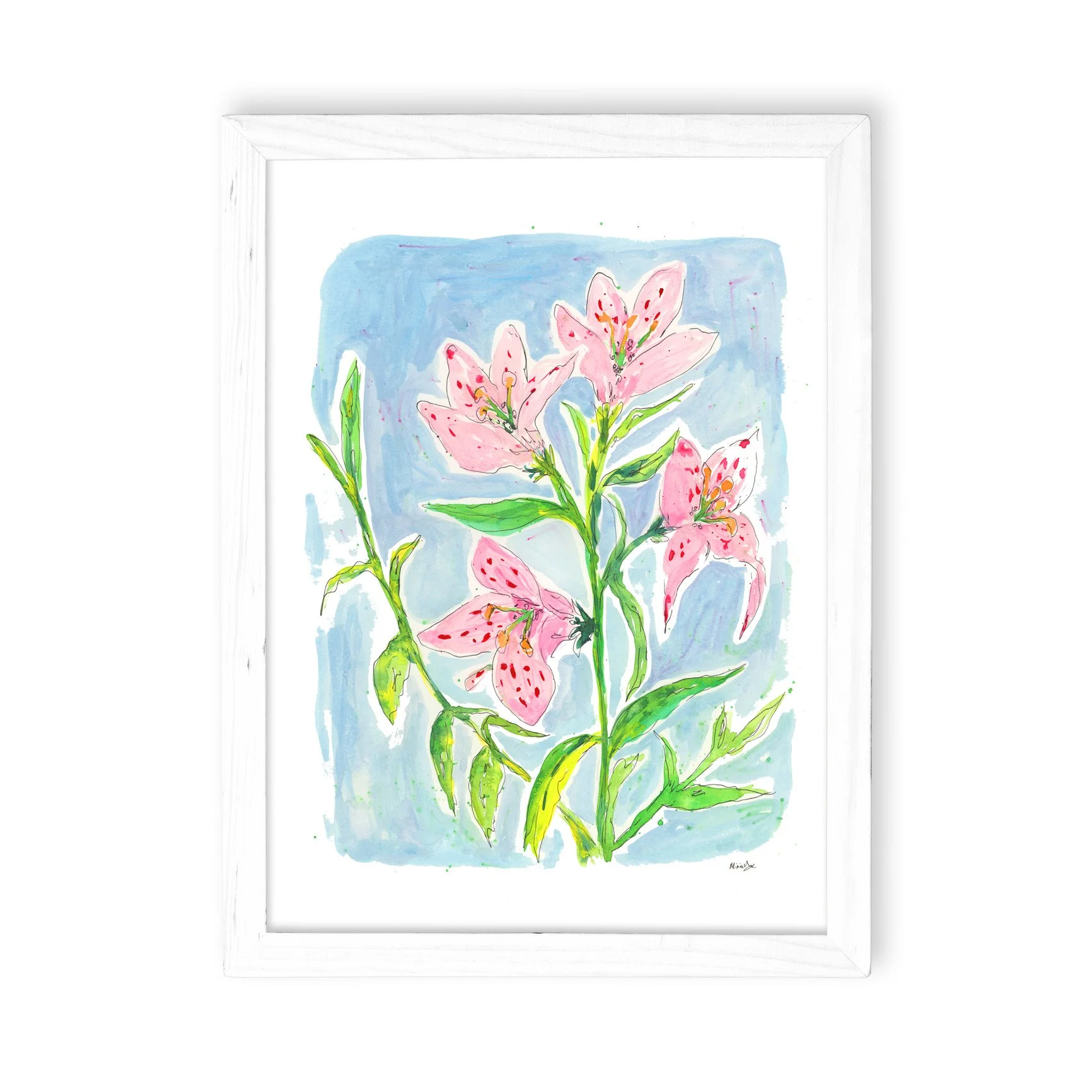 Blue Lillies Framed copy.jpg