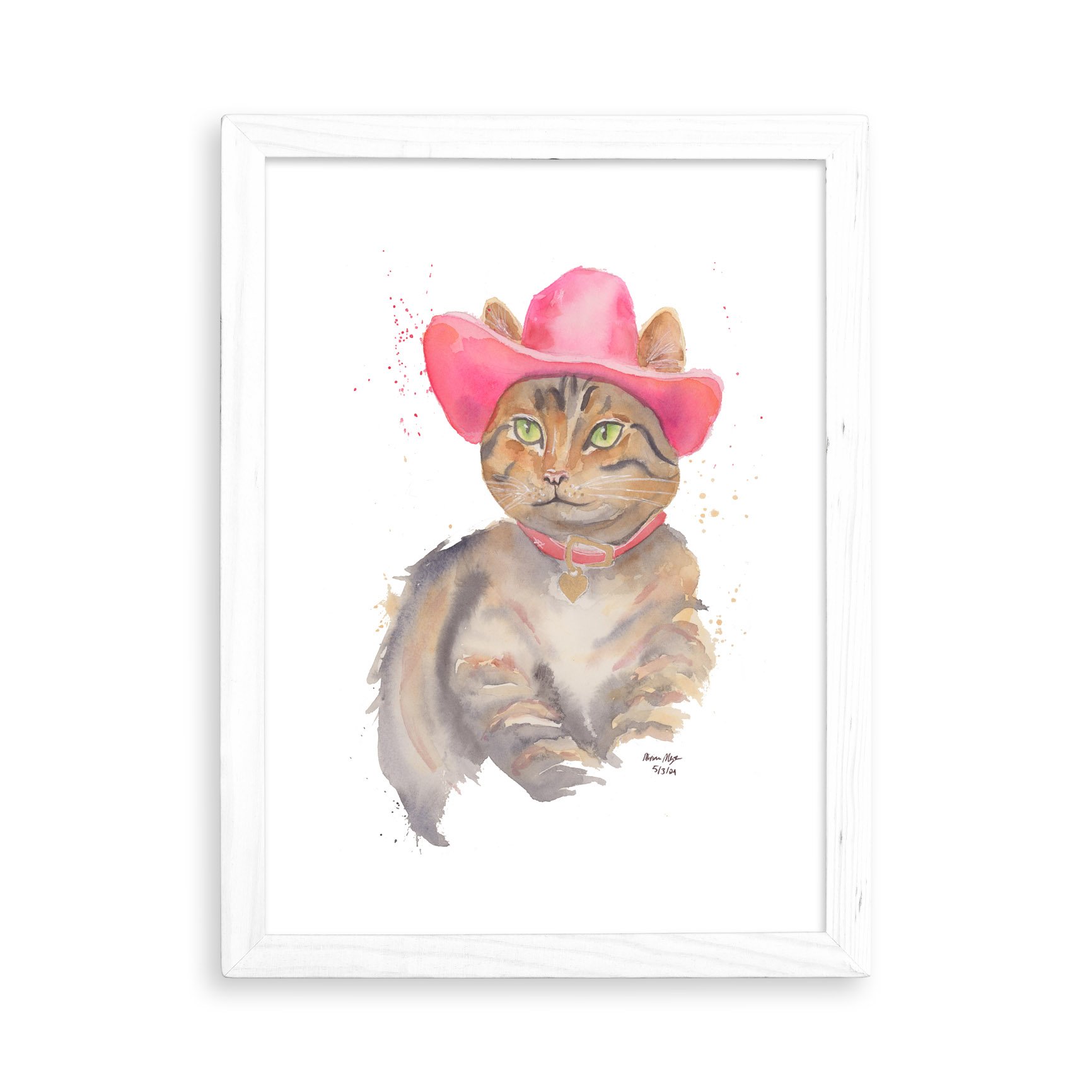 Pink Hat Kitty copy_Framed.jpg