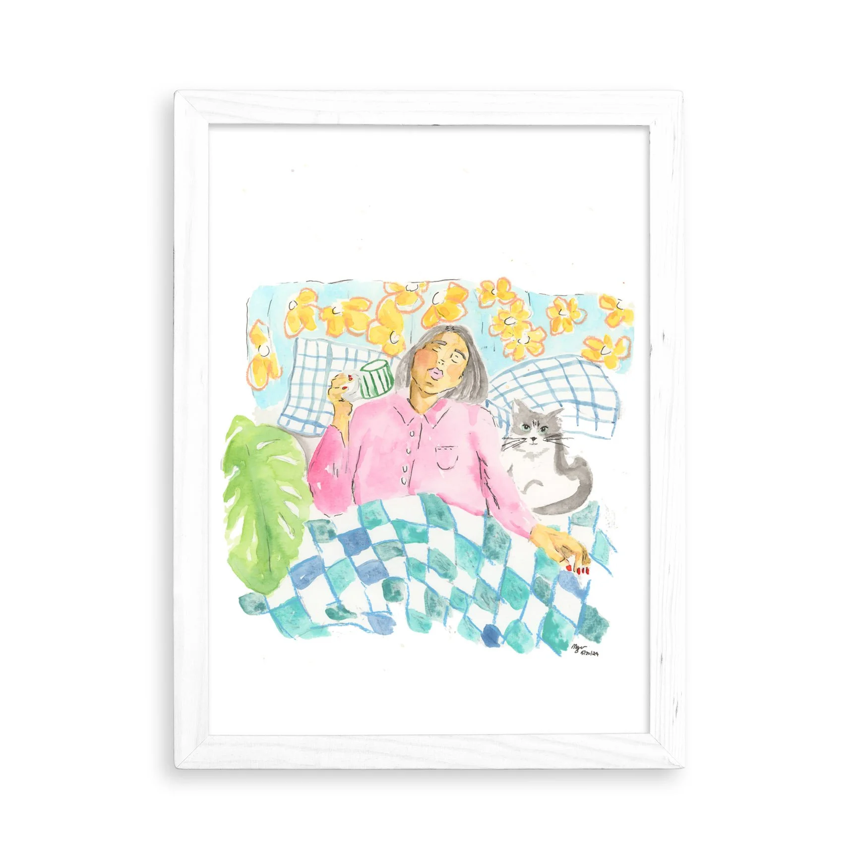 Sleeping Cat Mom copy_FRAMED.jpg