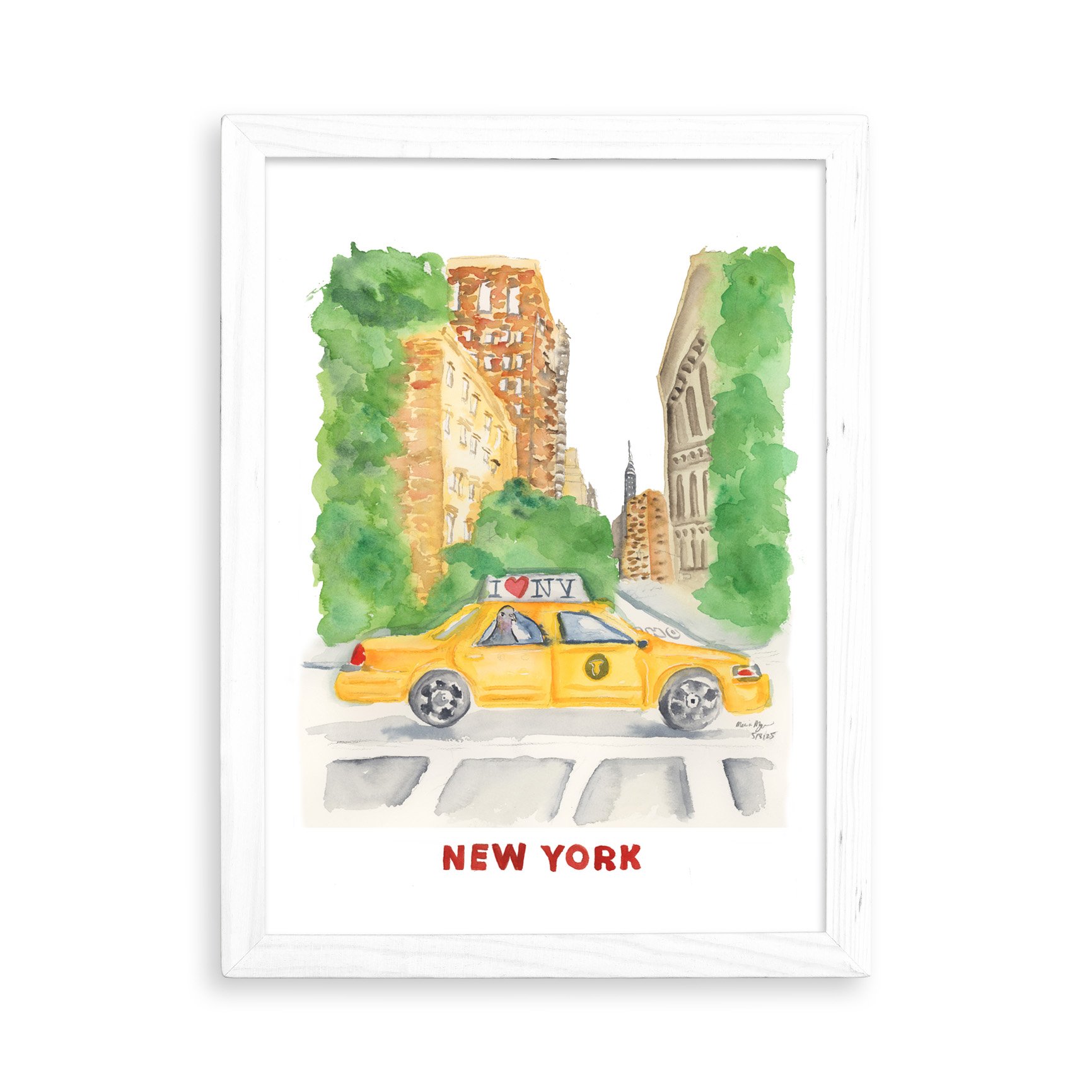 New York Cab Pigeon copy_Framed.jpg