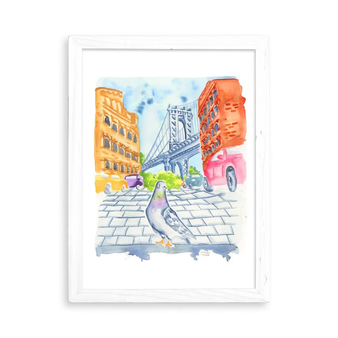 Brooklyn Bridge Pigeon Framed.jpg