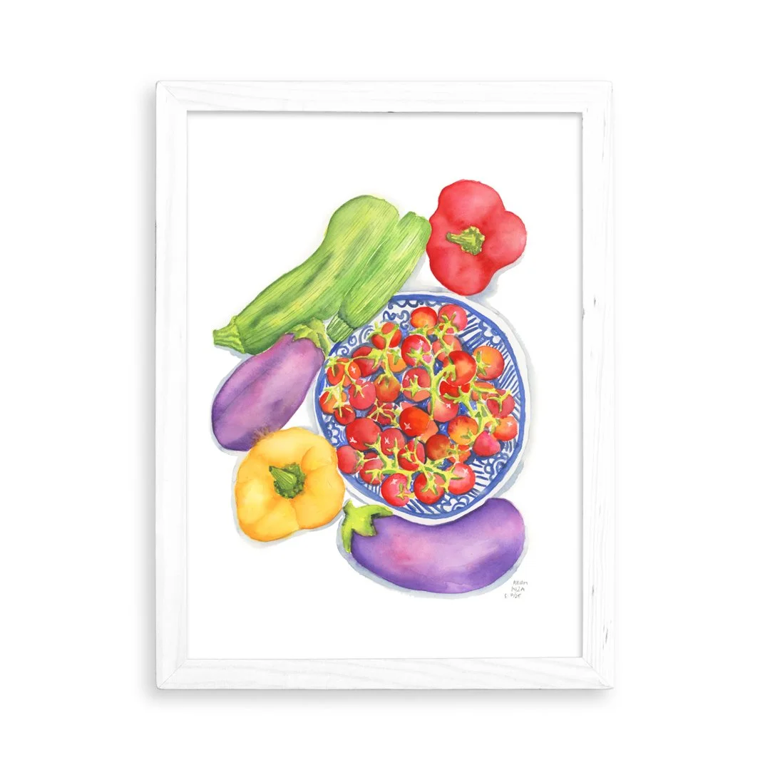 Zucchini Pepper Plate Framed.jpg