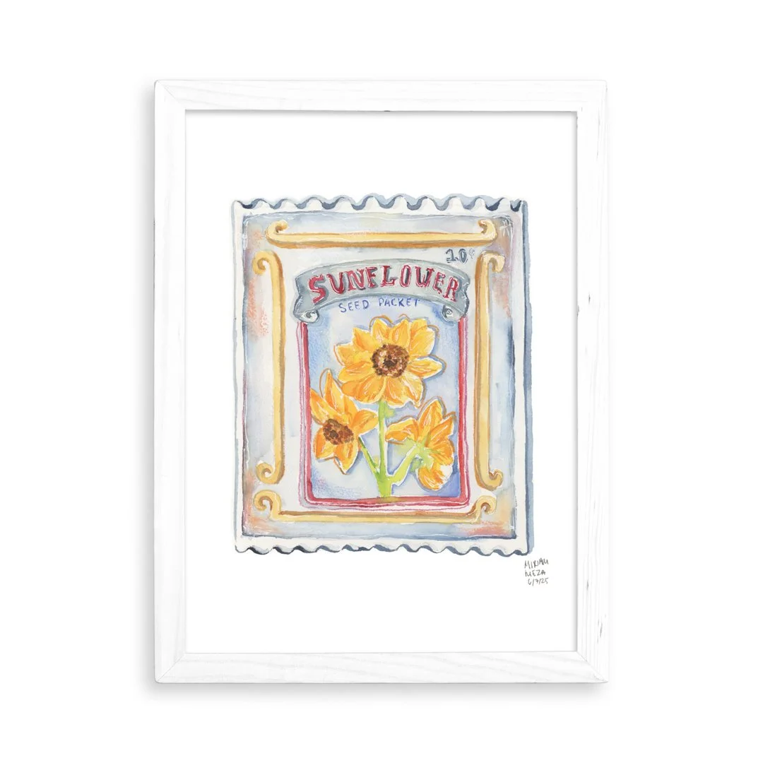 Sunflower Seed Packet Framed.jpg