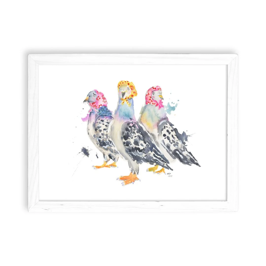 Babushka Pigeons Framed.jpg